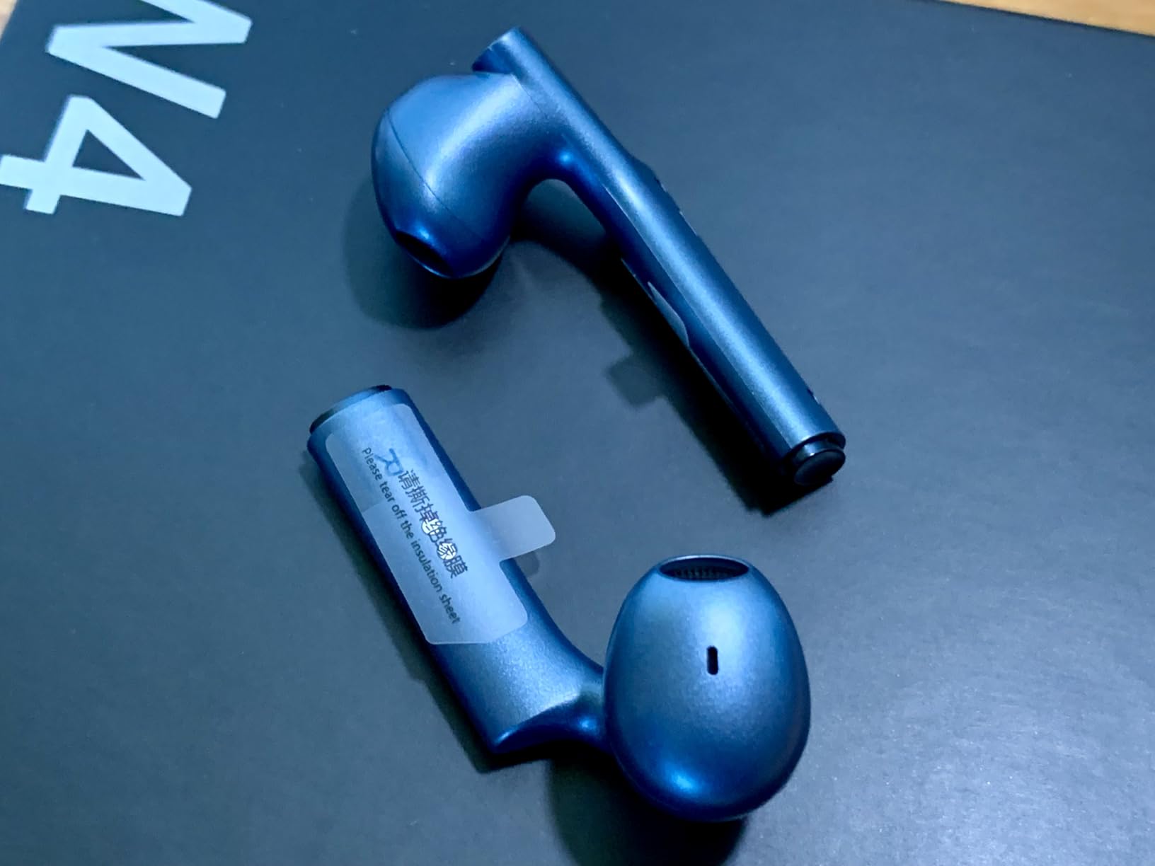 W4 Translation Earbuds, Bone-Voiceprint Sensor for Clear Voice in Noise, AI Translator Correction, Protected Privacy with GDPR, Bluetooth, iOS/Android APP for Business & Relationships Blue customer photo 1