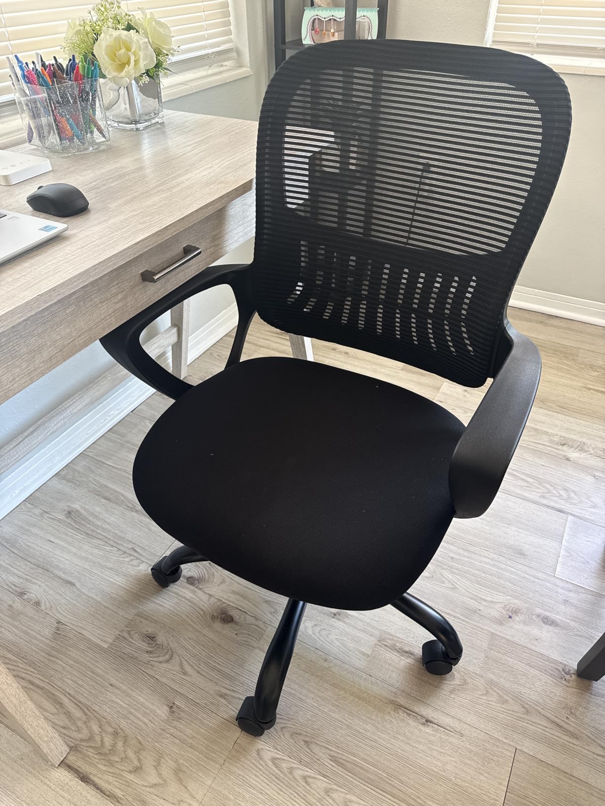 Sweetcrispy Computer Desk Chair, Swivel Task Chair with Lumbar Support customer photo 2