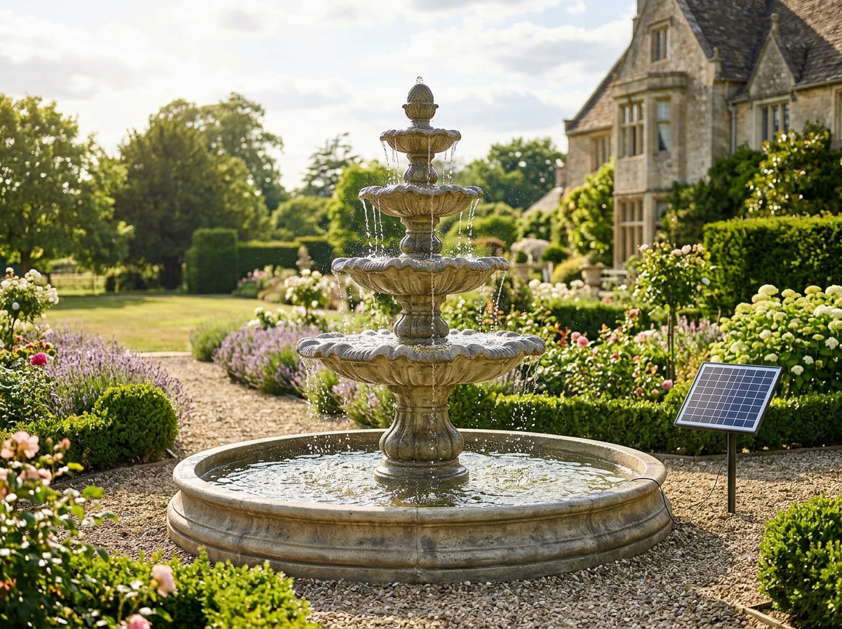 Best Solar-Powered Tiered Estate Garden Fountains