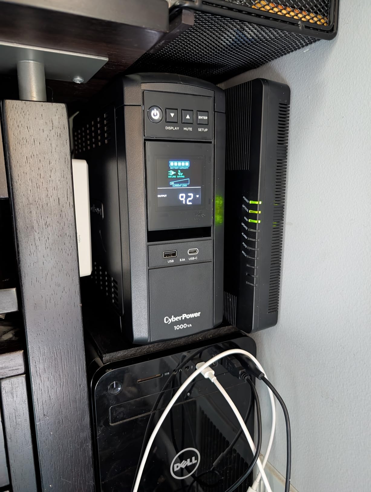 CyberPower CP1000PFCLCD PFC Sinewave UPS Battery Backup and Surge Protector | 1000VA/600W, 10 Outlets, AVR, Mini-Tower, UL Certified customer photo 2