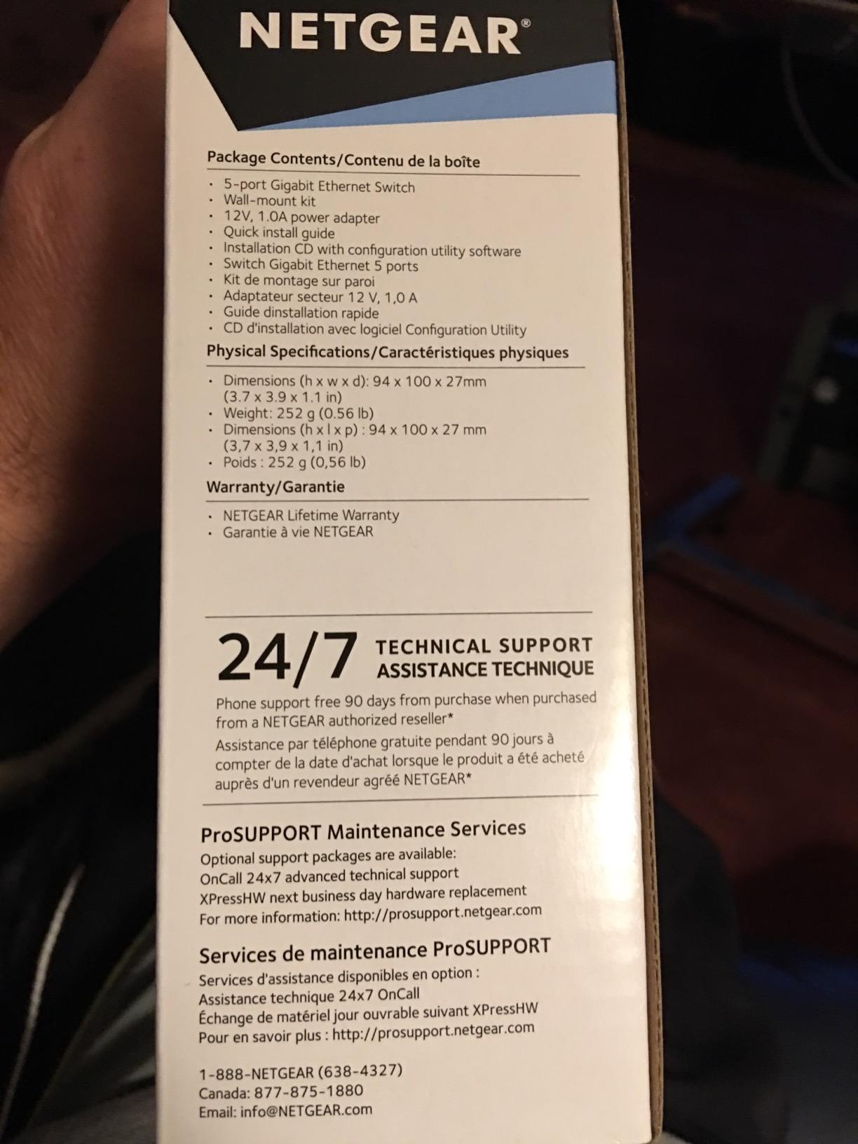 NETGEAR 5-Port Gigabit Ethernet Easy Smart Managed Switch (GS105Ev2) | Desktop or Wall Mount customer photo 2