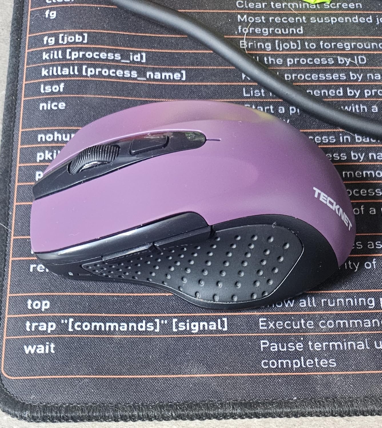 TECKNET Wireless Mouse, 2.4G Ergonomic Computer Mouse, 2600 DPI, Purple customer photo 1