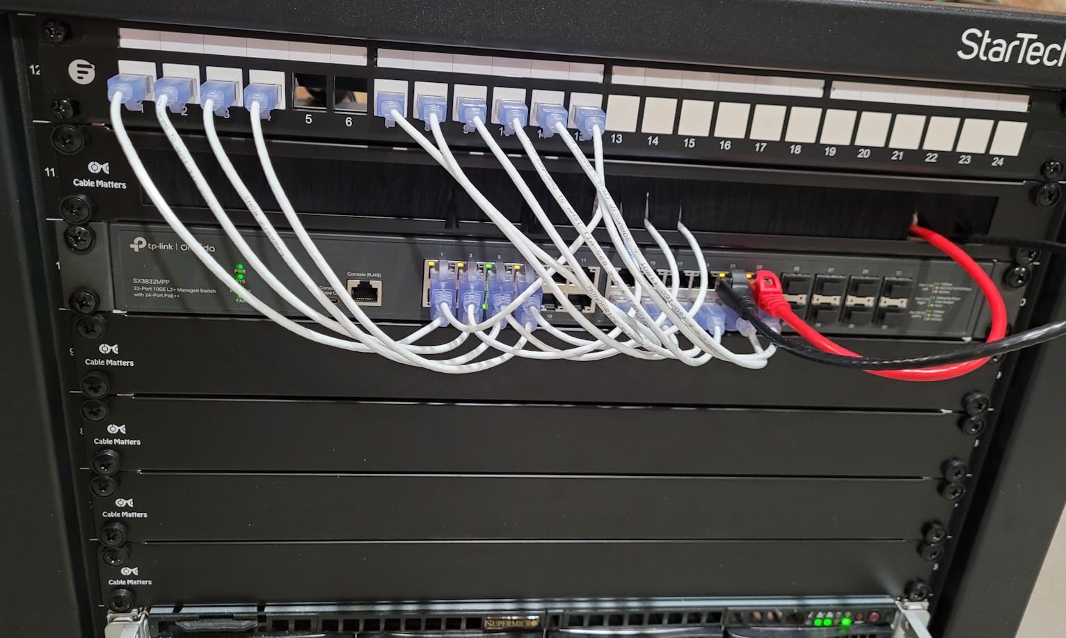 Monoprice Cat6A Ethernet Patch Cable - Snagless RJ45, 550Mhz, 10G, UTP, Pure Bare Copper Wire, 30AWG, 10-Pack, 7 Feet, Blue - SlimRun Series customer photo 1