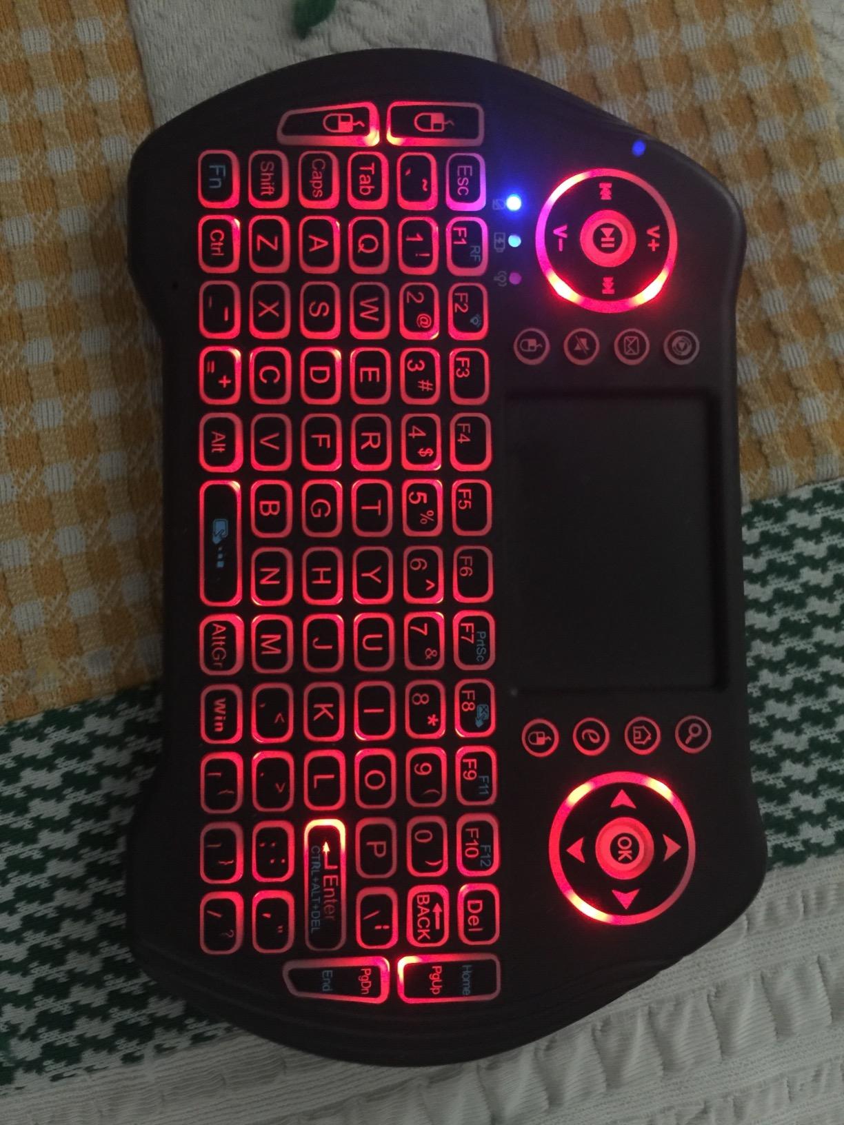 Easytone Backlit Mini Wireless Keyboard with Touchpad Mouse Combo Remote Control customer photo 2
