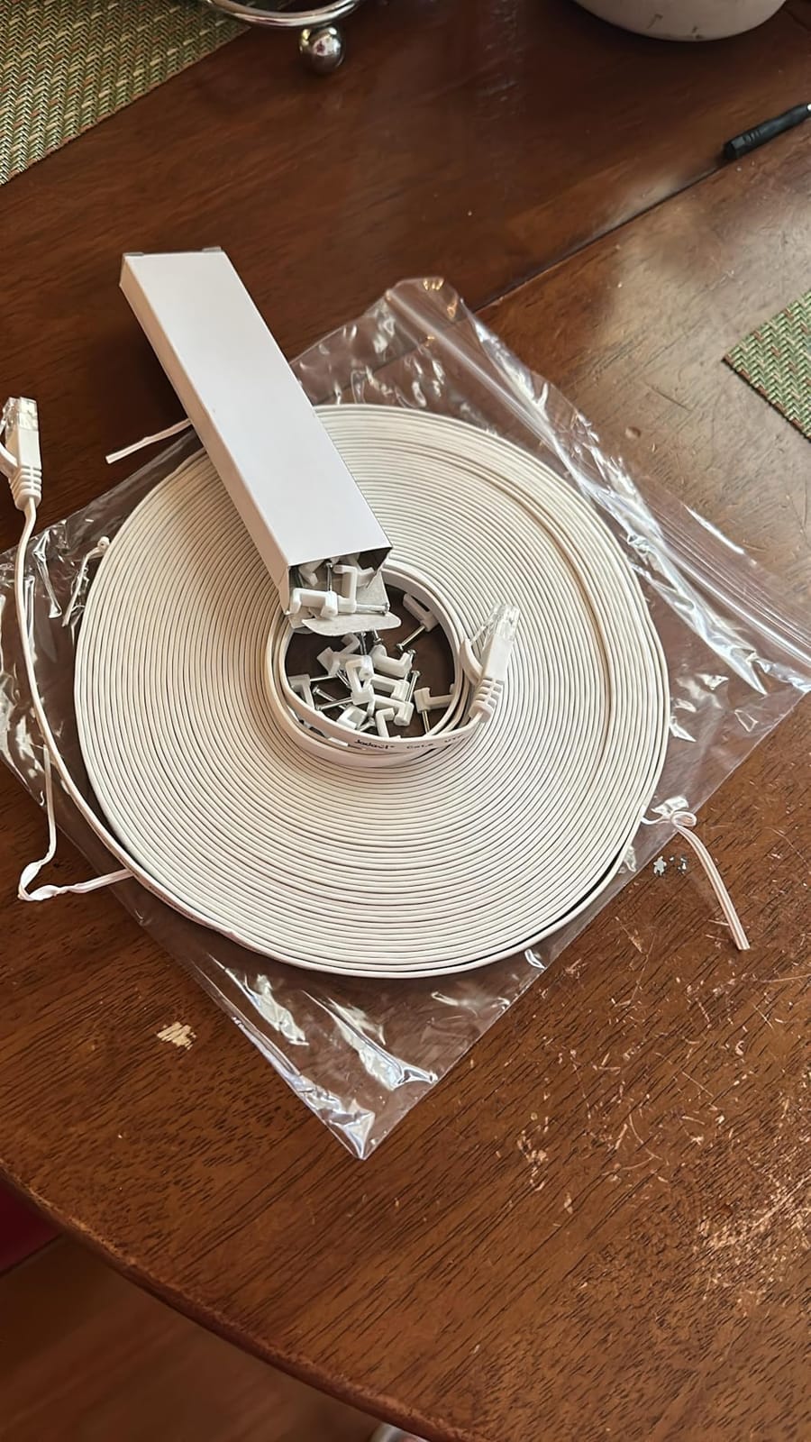 Jadaol Cat6 Ethernet Cable 10FT 2-Pack 10Gbps Flat Network Cable, White | RJ45 LAN Patch Cable for Router, Modem, Switch, Gaming customer photo 2