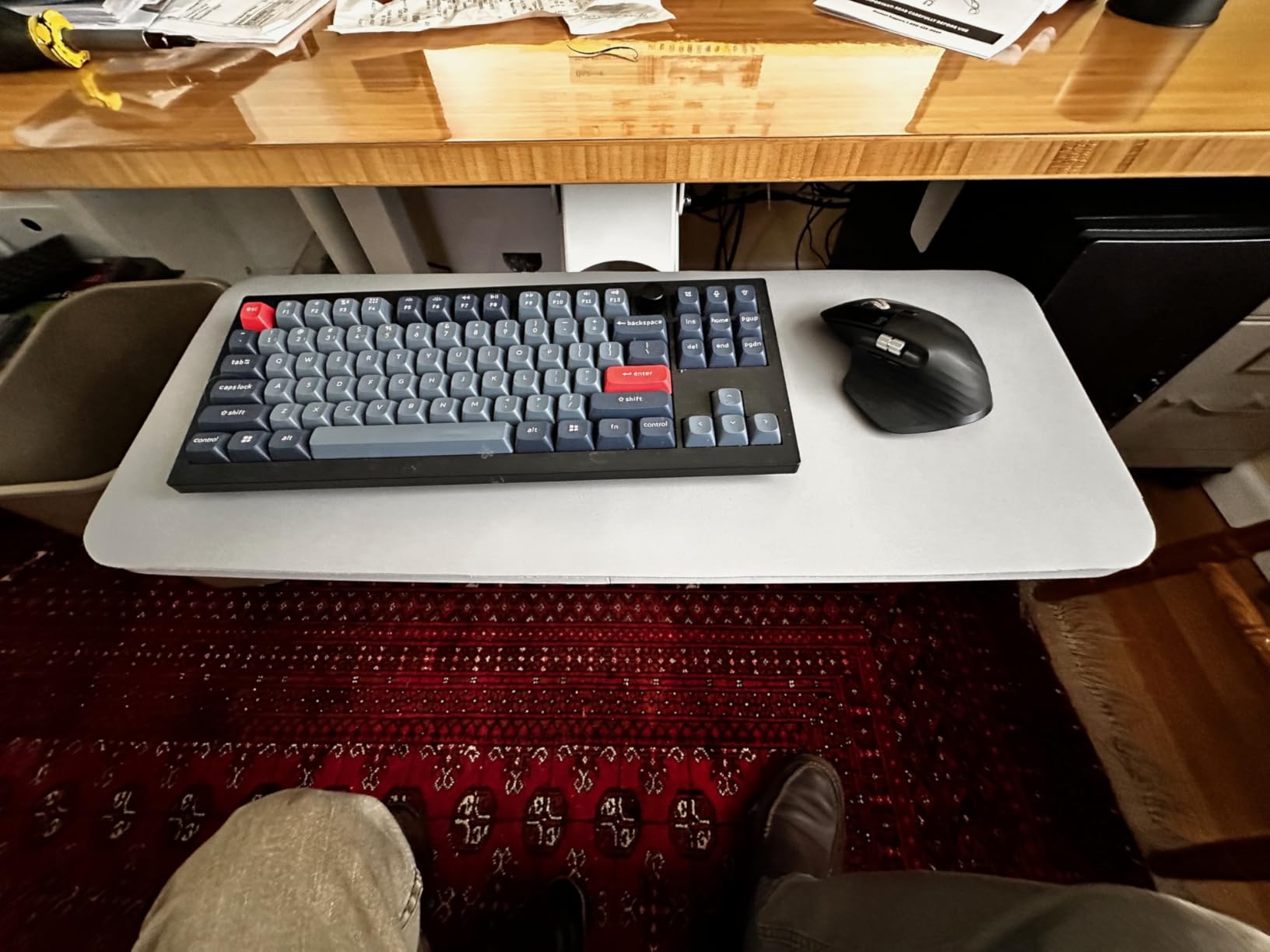 VIVO Adjustable Computer Keyboard & Mouse Platform Tray Ergonomic Under Table Desk Mount Drawer Underdesk Shelf (MOUNT-KB03B) customer photo 2
