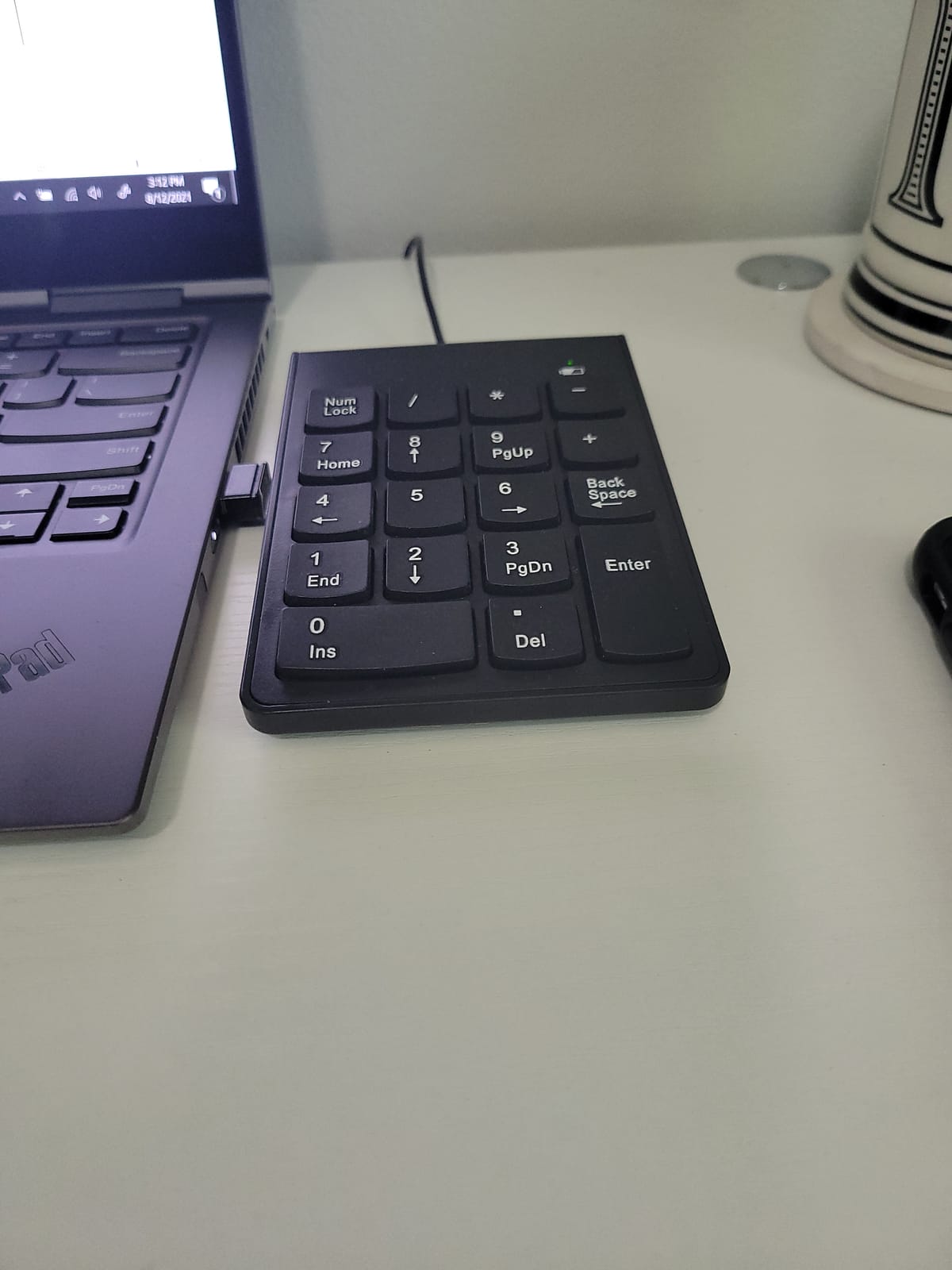 Kadaon Numeric Keypad, USB Keypad, USB 18 Key Number Numeric Keypad Keyboard for Laptop/Notebook PC Computer customer photo 2