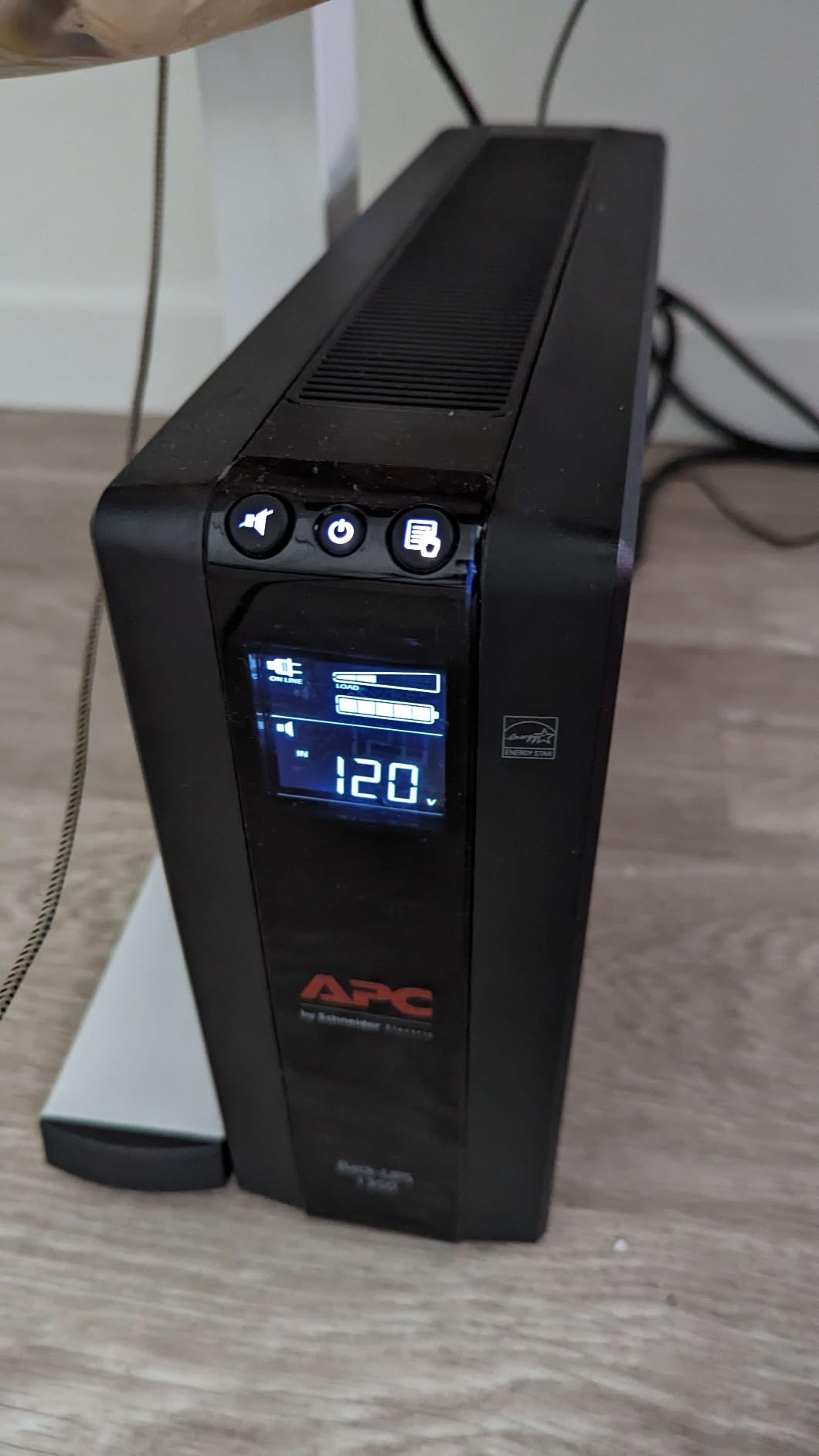 APC 1350VA/810W Pro UPS Battery Backup for Office Electronics, AVR, BX1350M | 1350VA Back-UPS Pro for home offices - 10 outlets, LCD, AVR, surge protection, 54-min runtime (@100W) for PCs & workstations customer photo 1