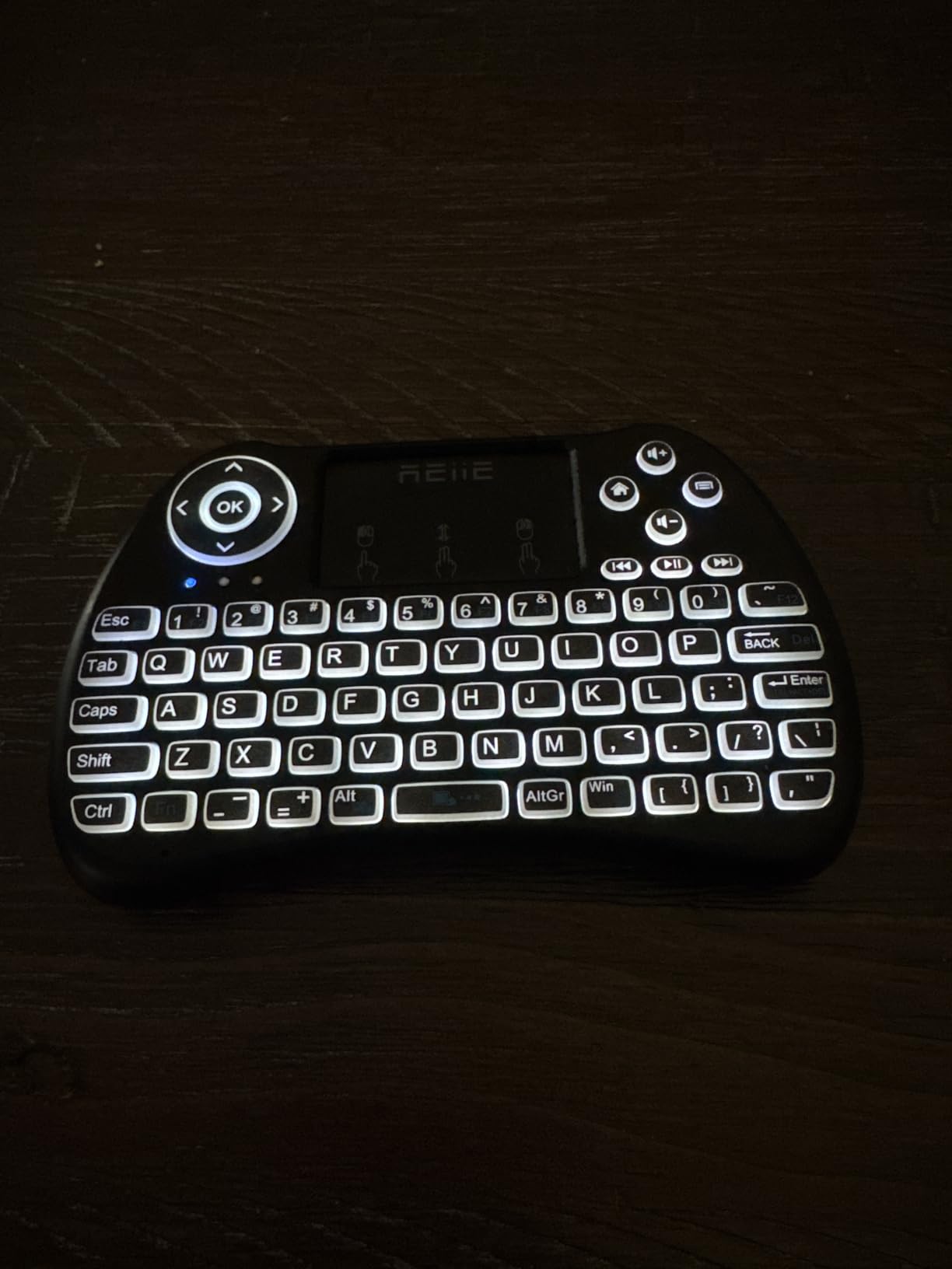 REIIE H9+ Mini Keyboard, 2.4GHz Wireless Mini Handheld Smart TV Remote Keyboard with Touchpad customer photo 1