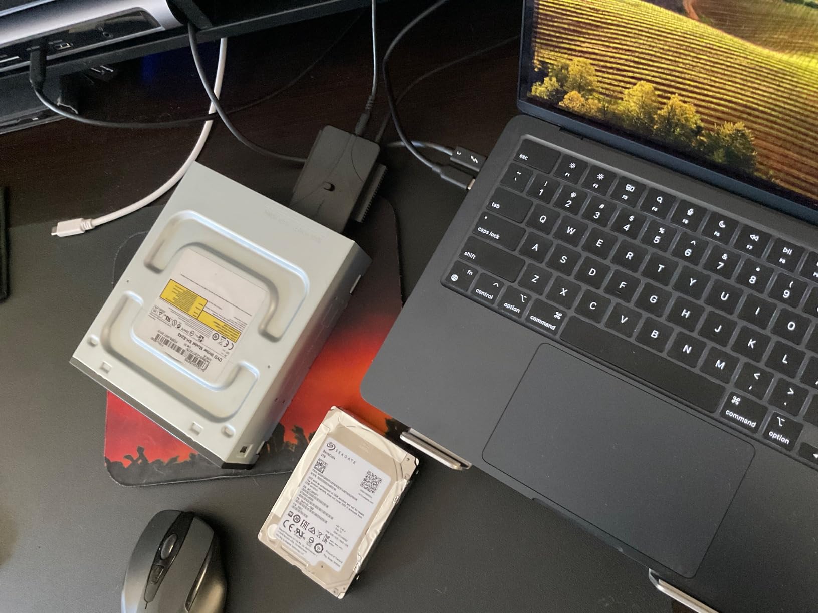 SABRENT USB-C to SATA/IDE Hard Drive Adapter, 2.5/3.5/5.25in (USB-DS12) customer photo 1