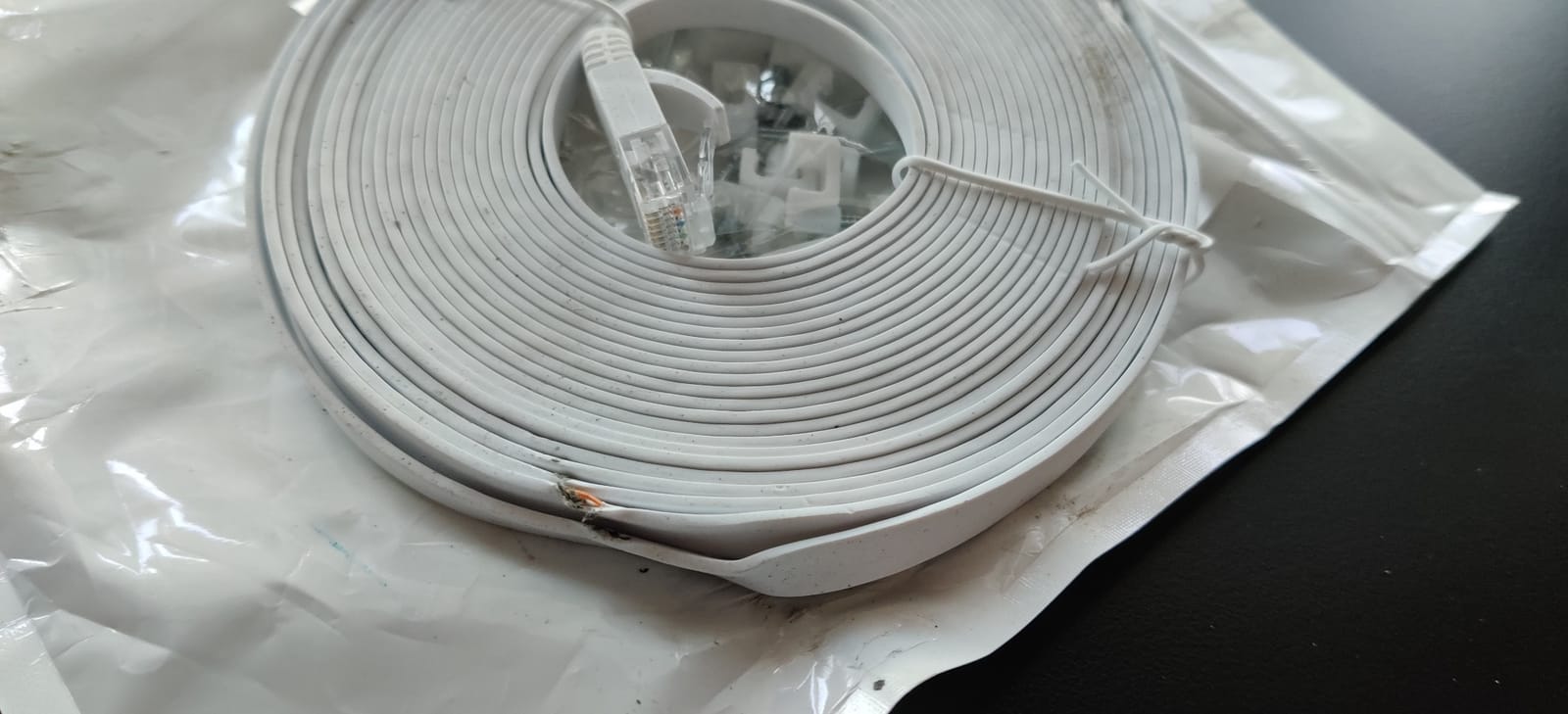BUSOHE Cat6 Ethernet Cable 20 FT White, Cat-6 Flat RJ45 Computer Internet LAN Network Ethernet Patch Cable Cord - 20 Feet customer photo 2