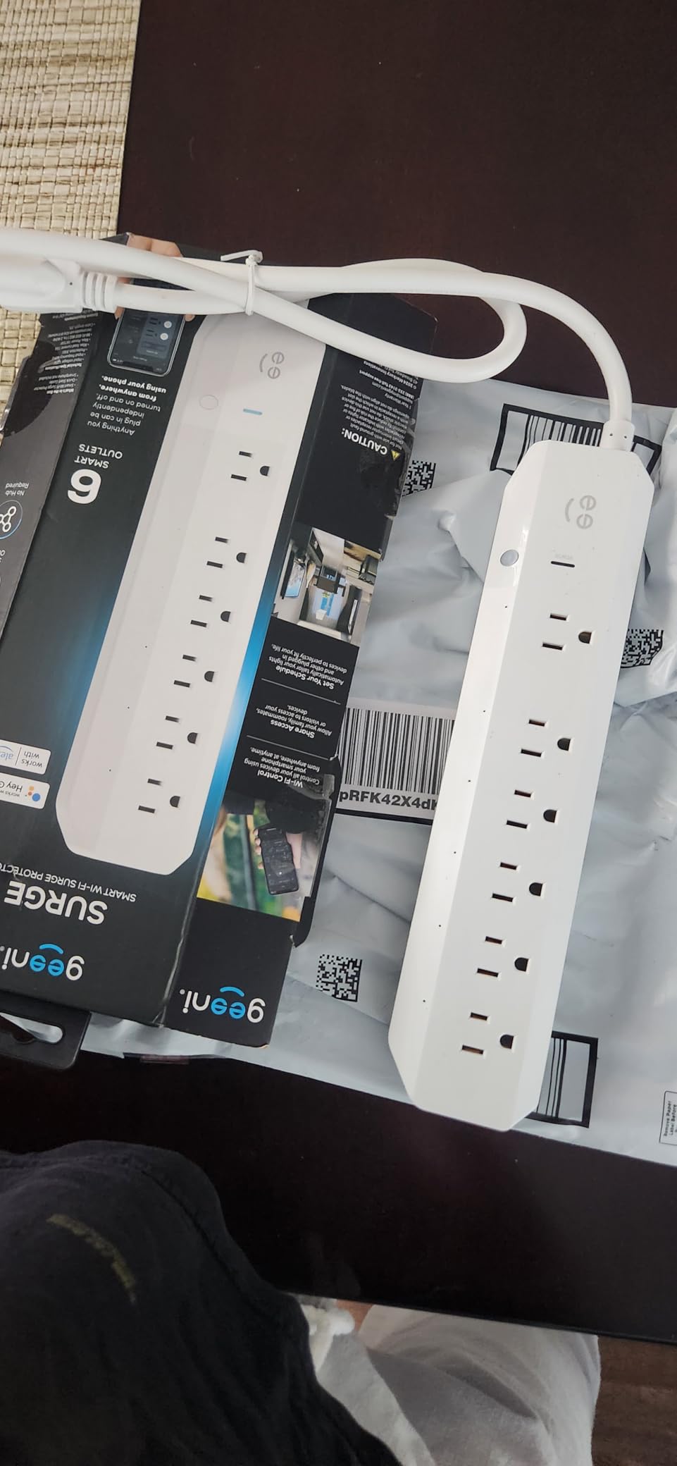Geeni Smart Surge Protector Power Strip with 6 Wi-Fi Controlled Outlets, Real-Time Energy Monitoring, 3ft Extension Cord, App Control, Compatible with Alexa & Google Assistant, Smart Power Strip customer photo 1