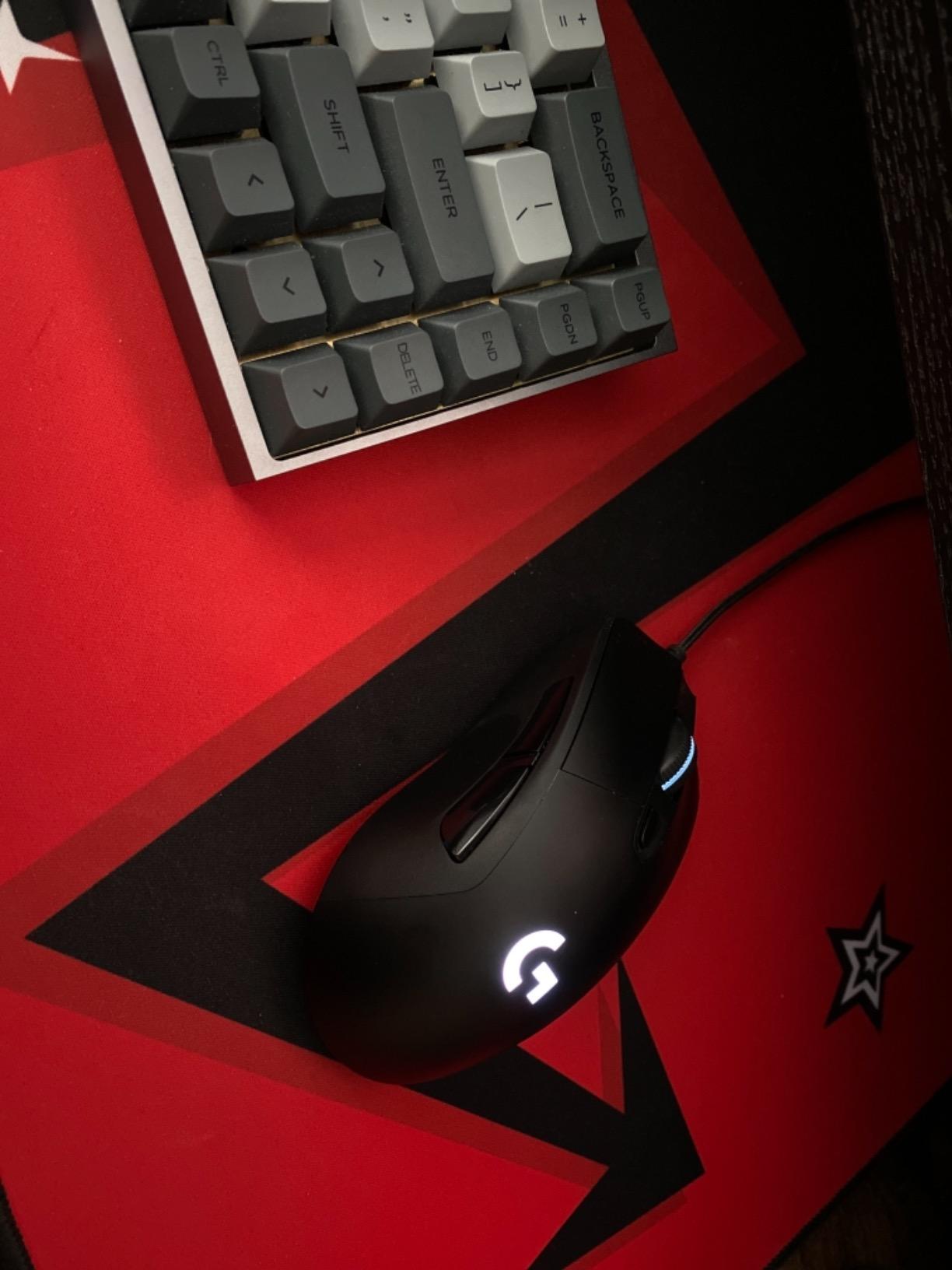 Logitech G403 Hero RGB Gaming Mouse - Black | 25K, 87G+10G optional, 25,600 DPI, rubber side grips customer photo 1