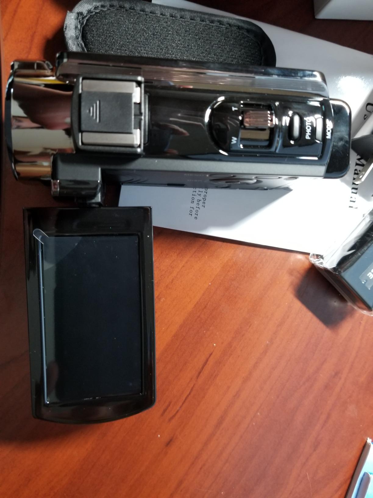 kicteck Video Camera Camcorder Digital Camera Recorder Full HD 1080P 15FPS | 24MP 3.0 Inch 270 Degree Rotation LCD 16X Zoom Camcorder with 2 Batteries(604s) customer photo 1