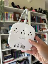 One Beat Power Strip with USB C, 3 Outlets 4 USB Ports (22.5W/4.5A), 6ft | Desktop Charging Station, Flat Plug, Braided Extension Cord, Non Surge Protector for Travel, Cruise Ship, ETL Listed customer photo 2