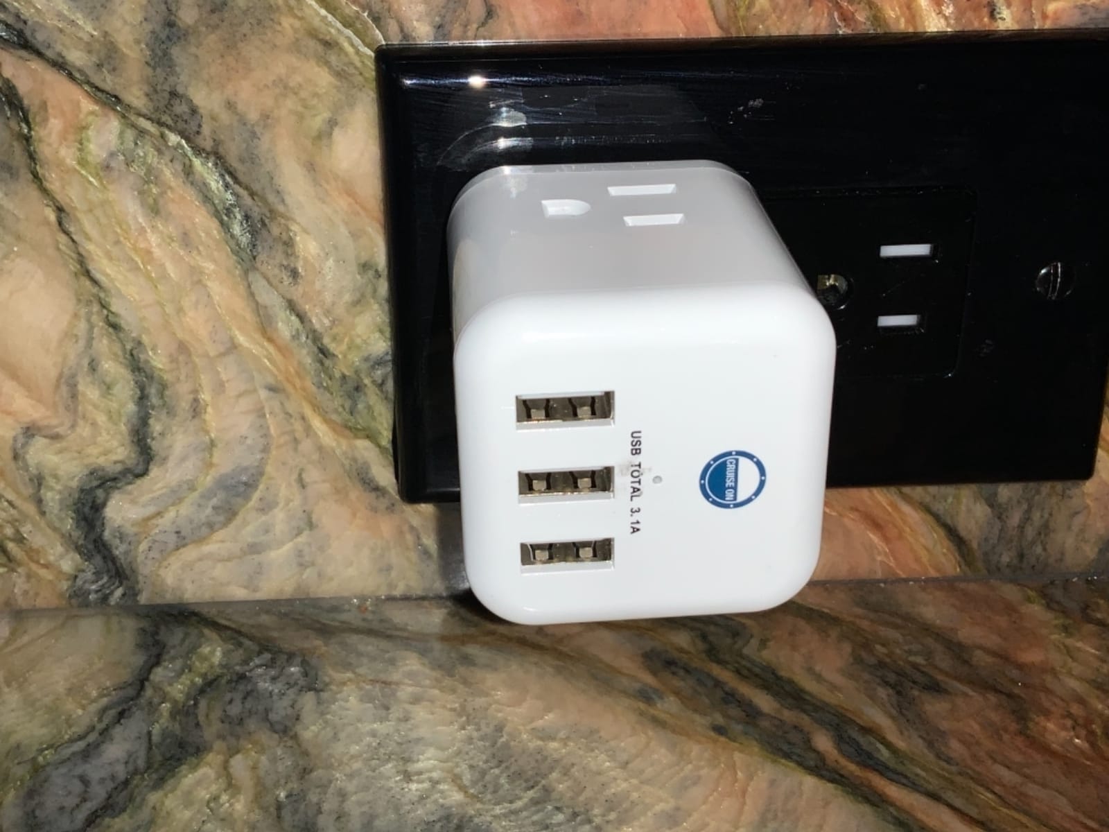 Cruise Approved Power Strip Non Surge Protector for Cruise Ship Multi Plug, 6 Outlets, 3 USB & 3 AC Outlet for Carnival, Celebrity, Princess, Norwegian & Major Lines customer photo 2