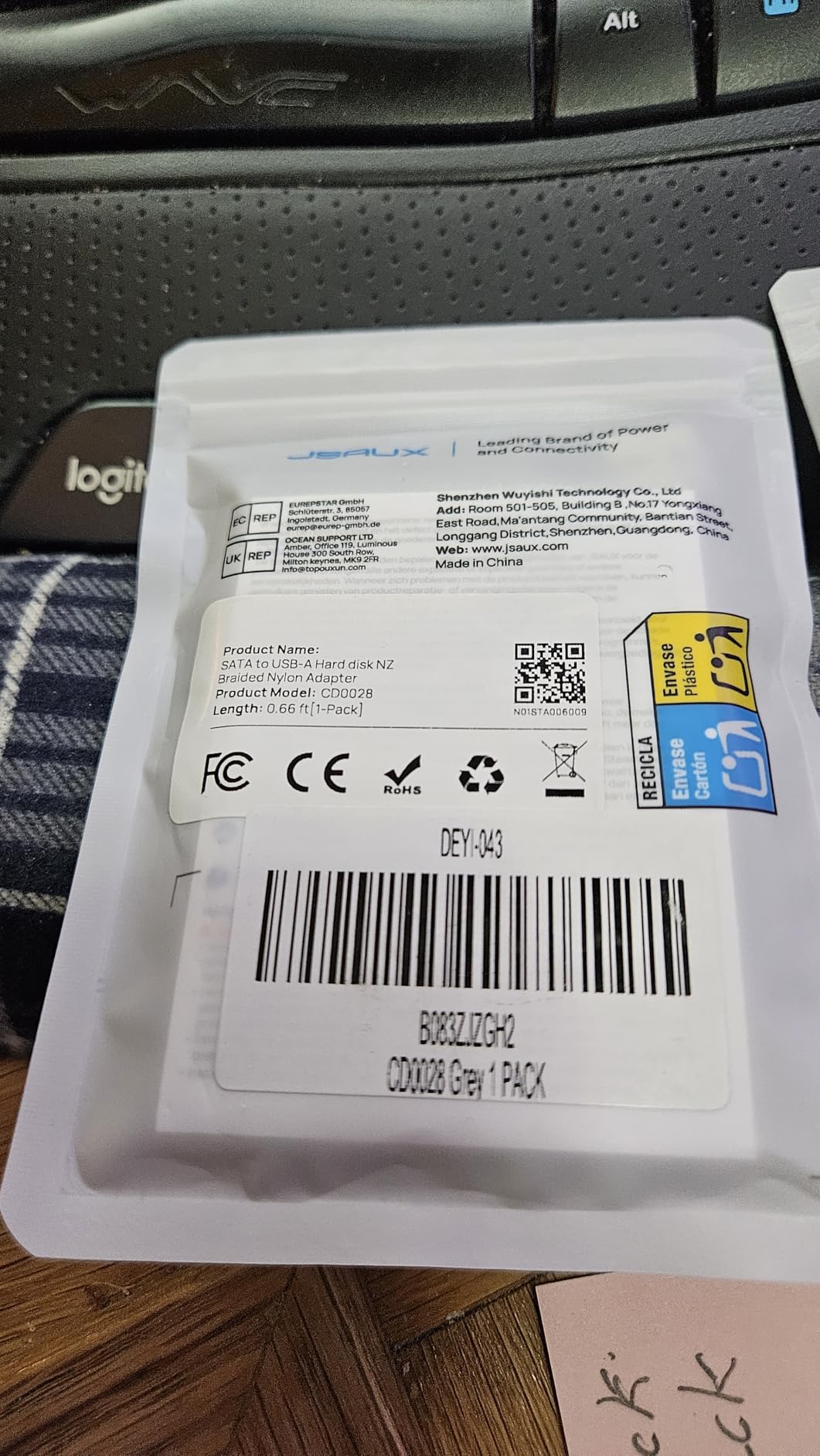JSAUX SATA to USB Cable, USB 3.0 to 2.5