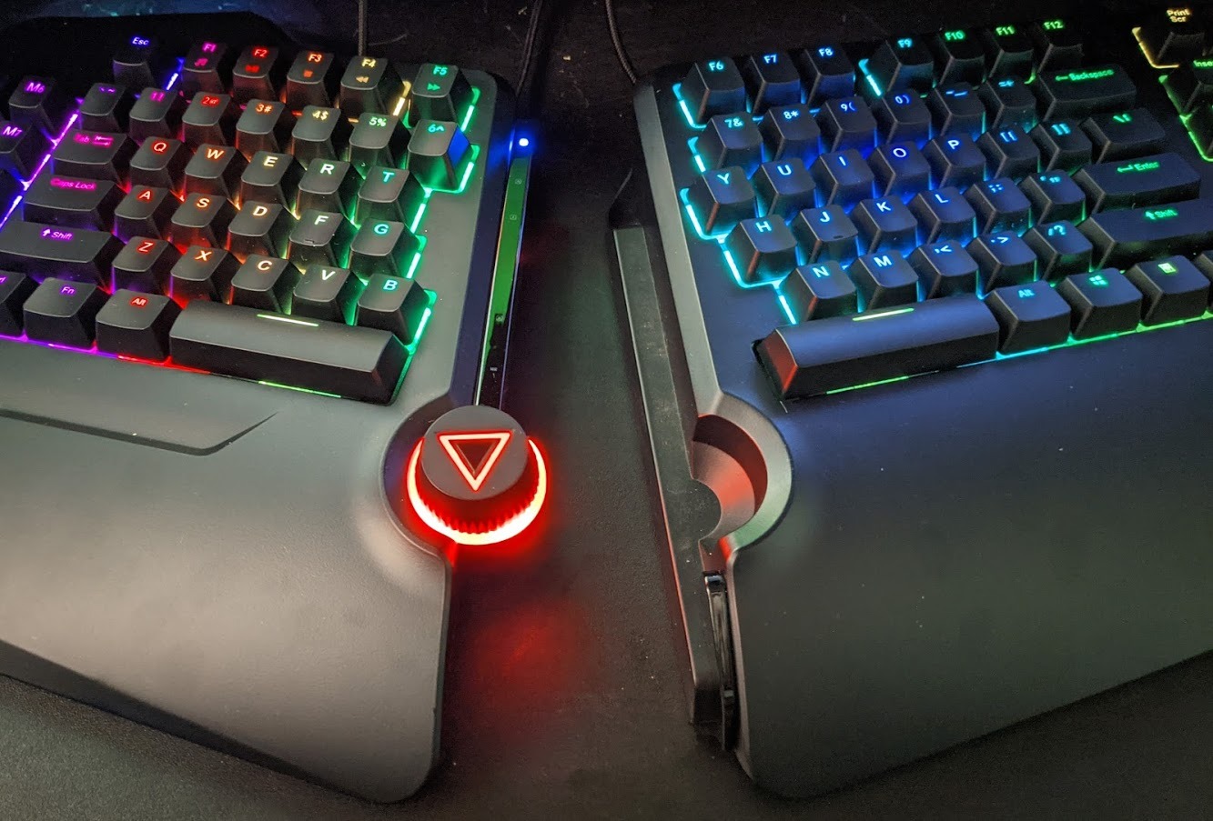 Cloud Nine C989M Ergonomic Mechanical Keyboard for PC - Kailh Tactile Brown Switches - RGB Light Up LED Backlit with USB - Ergo Split Key Board with Macro customer photo 2