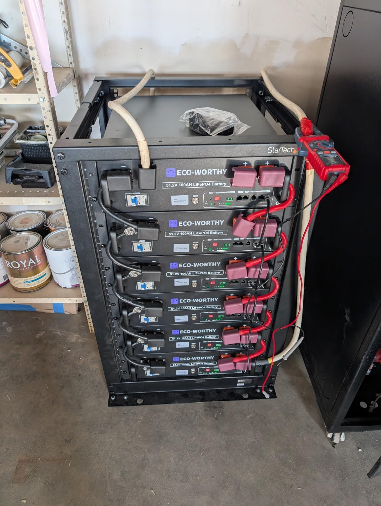 StarTech 15U 4-Post Server Rack, 19in Open Frame Rack with 40in (101cm) Mounting Depth and 1200lb (544kg) Weight Capacity customer photo 1