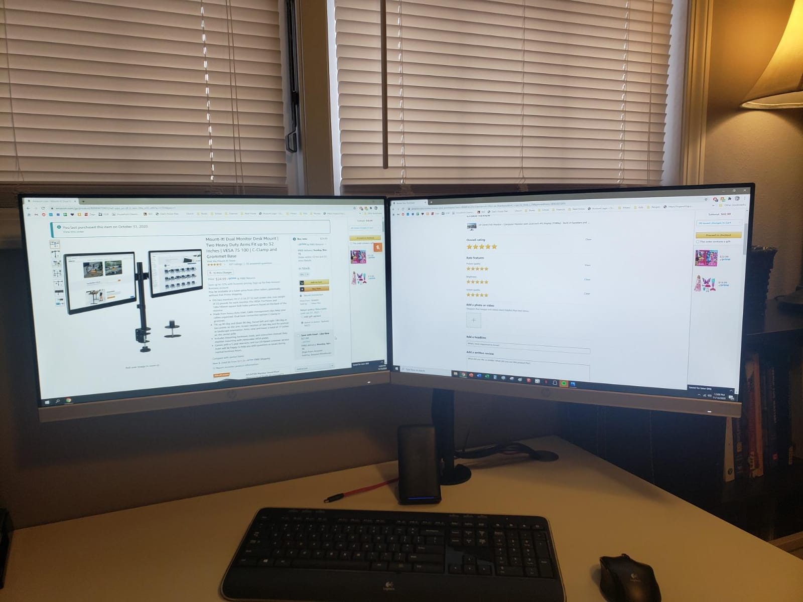 HP 24mh FHD Monitor - Computer Monitor with 23.8-Inch IPS Display (1080p) - Built-in Speakers and VESA Mounting - Height/Tilt Adjustment for Ergonomic Viewing - HDMI and DisplayPort - (1D0J9AA#ABA) customer photo 1