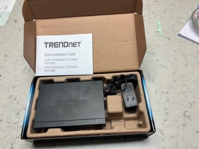 TRENDnet 8-Port 2.5Gb Multi-Gigabit Unmanaged Gaming Switch, TEG-S380 | 8 x 2.5GBASE-T Ports, 25Gbps Switching Capacity, Ethernet Splitter, NDAA & TAA Compliant, Fanless, Lifetime Protection customer photo 1