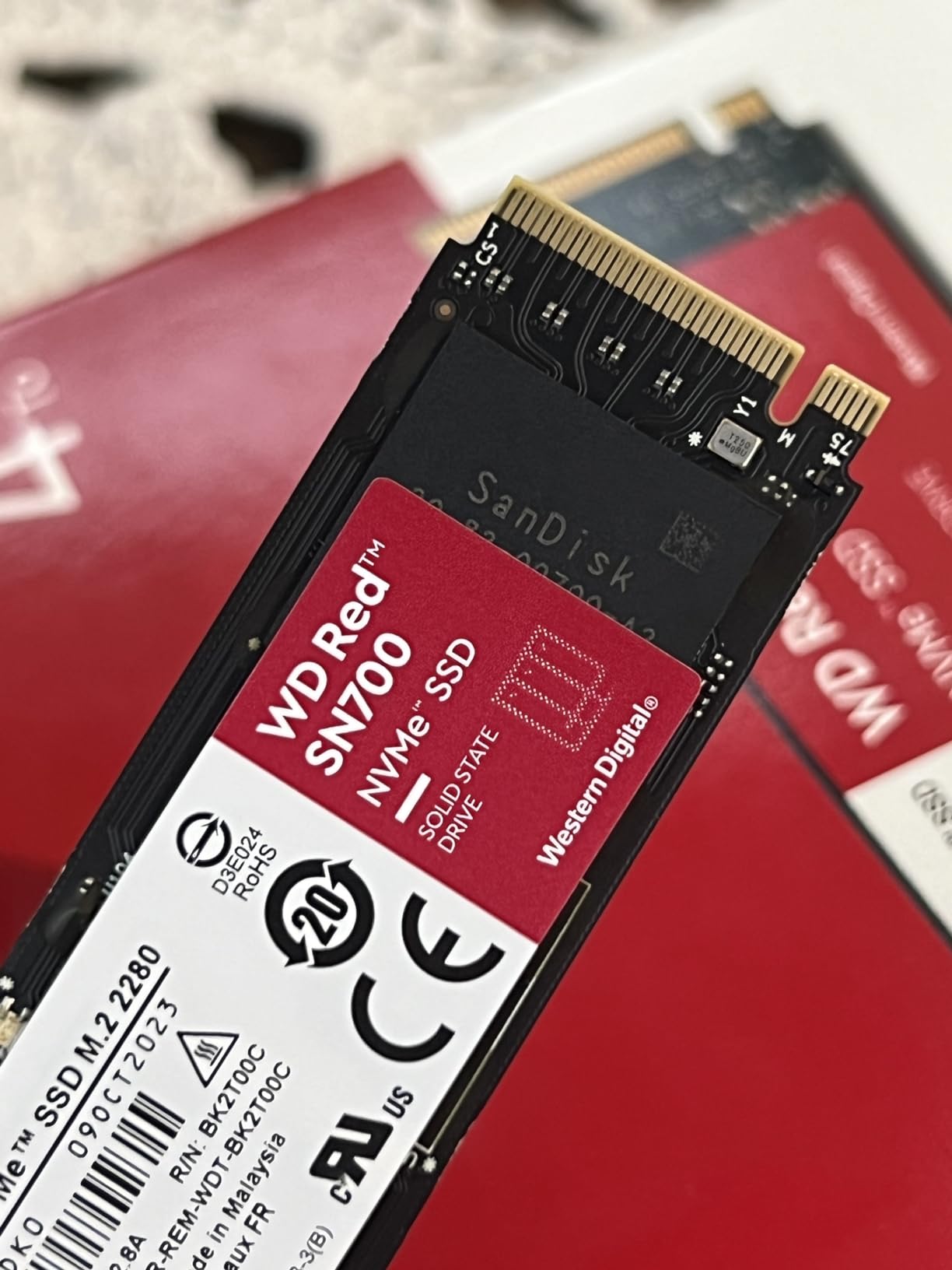 1TB WD Red SN700 NVMe Internal Solid State Drive SSD for NAS Devices - Gen3 PCIe, M.2 2280, Up to 3,430 MB/s - WDS100T1R0C customer photo 1