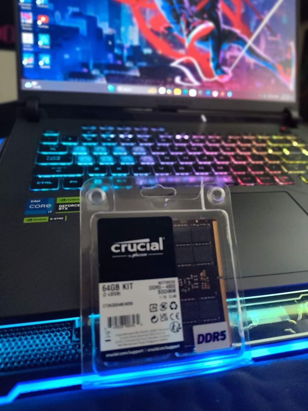 Crucial 64GB DDR5 RAM Kit (2x32GB), 4800MHz CL40 Laptop Memory - SODIMM 262-Pin - Compatible with 12th Intel Core - CT2K32G48C40S5 customer photo 1