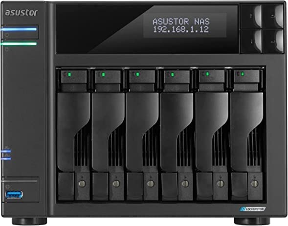 Asustor Lockerstor 6 Gen2 AS6706T - 6 Bay NAS, Intel Quad-Core CPU, 4X M.2 NVMe Slots, Upgradable Dual 2.5GbE, 8GB DDR4 RAM, HDMI, Content Creators, Hybrid Storage, Network Attached Storage (Diskless) customer photo 1
