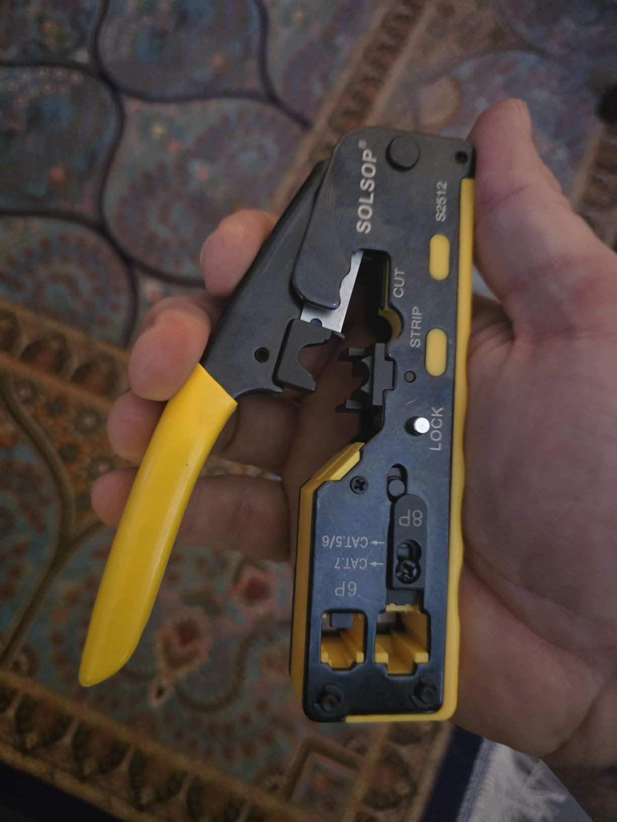 Solsop Pass Through RJ45 Crimp Tool Kit All-in-One Ethernet Crimper customer photo 1