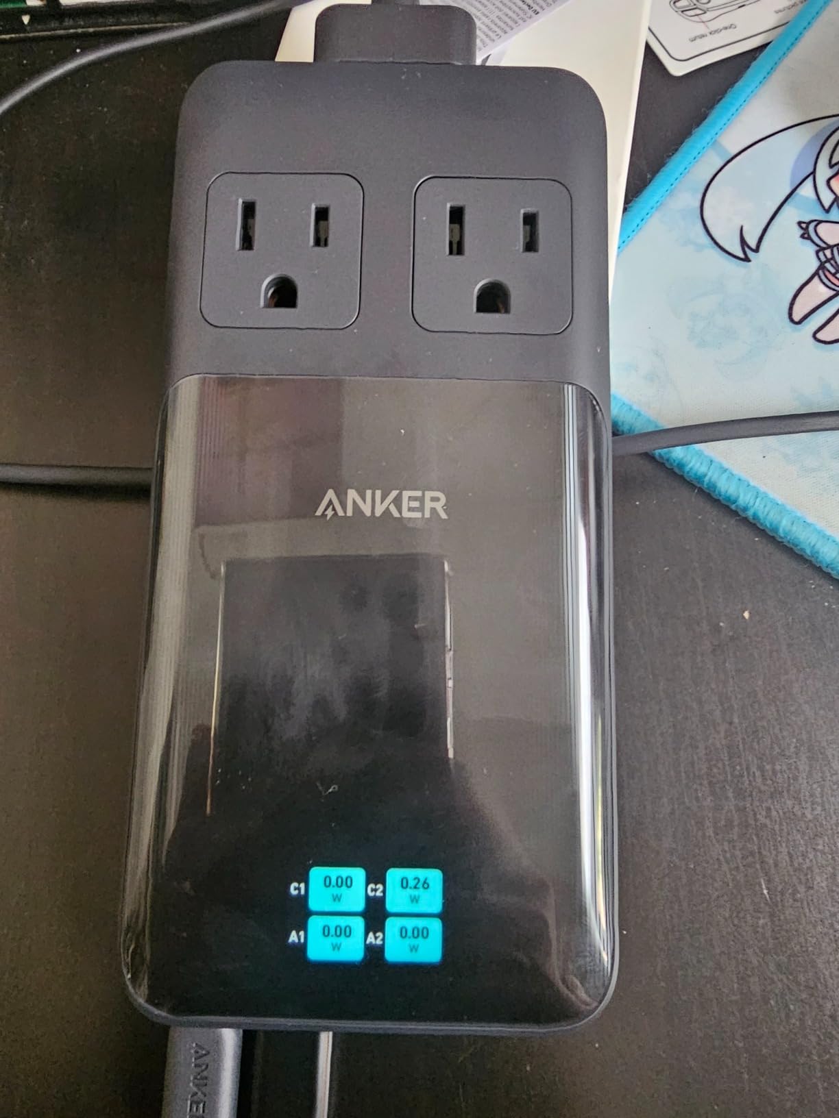 Anker Prime Charging Station, 140W 6-in-1 Travel Power Strip, 2 USB C | 2 AC, 2 USB A, 5ft Detachable Extension Cord with Multiple Outlets, Desk Accessories, Home Office (Non-Battery/Wireless) customer photo 1