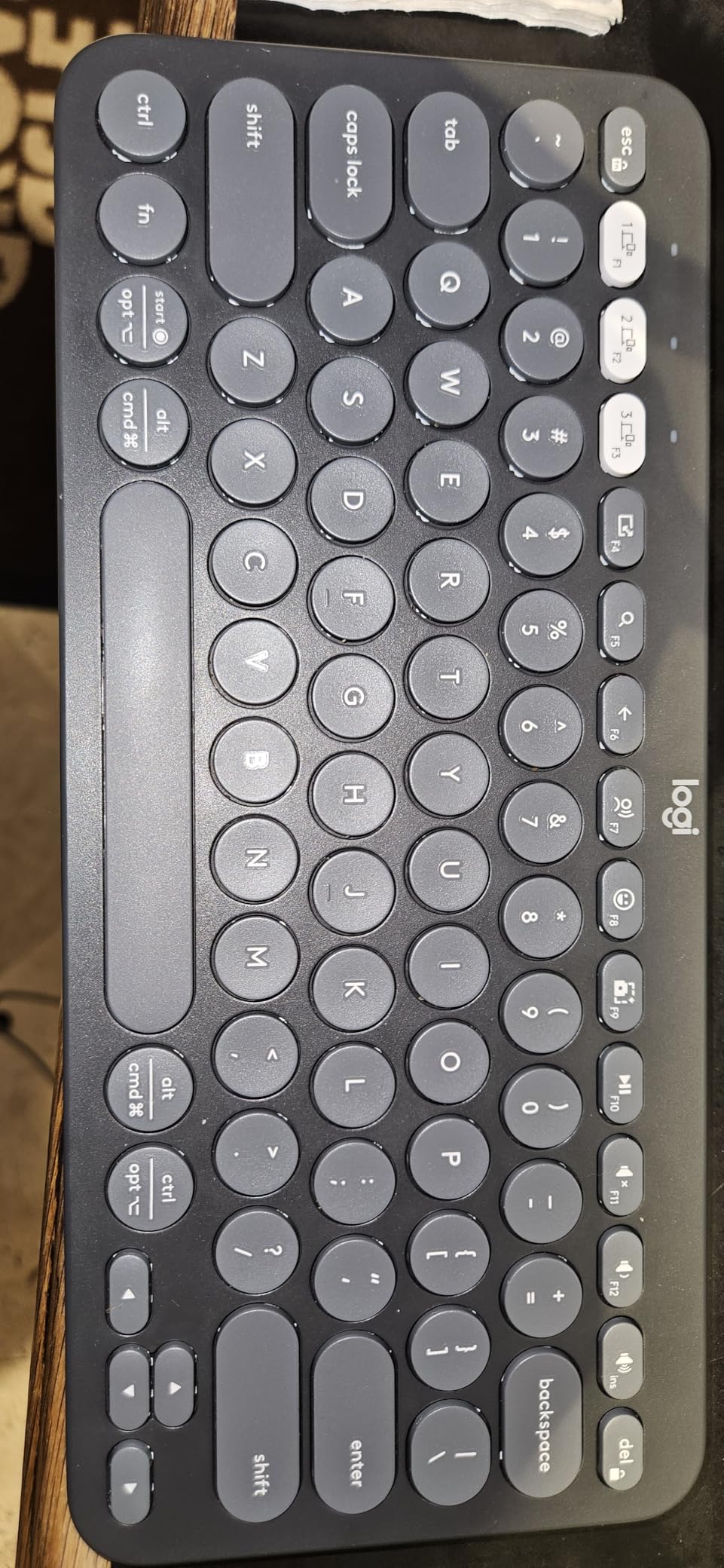 Logitech Pebble Keys 2 K380s Wireless Bluetooth Keyboard - Tonal Graphite customer photo 1