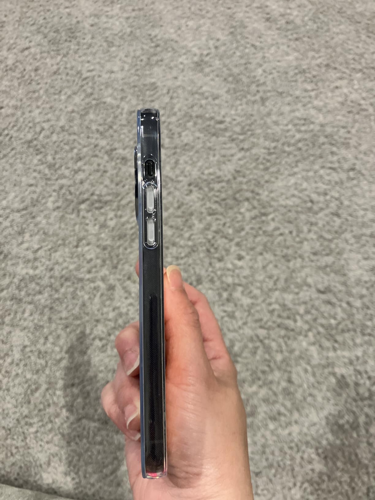 TENOC Phone Case Compatible with iPhone 13 & iPhone 14, Clear Case Anti-Yellowing Protective Bumper Hard Back Cover for 6.1 Inch customer photo 1