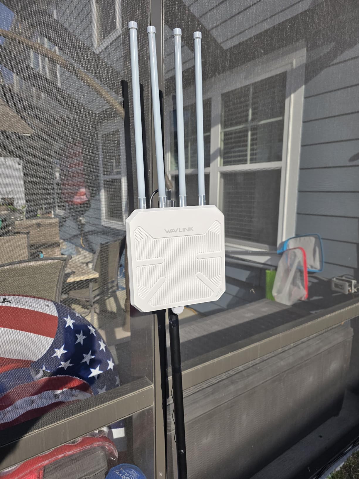 2026 WAVLINK AX1800 Outdoor WiFi 6 Extender Long Range, IP67 Weatherproof | Outdoor Access Point/Repeater with PoE, 4x8dBi Antennas, Work with Starlink, Up to 256 Devices for Farm, Yard, RV, Garage customer photo 2