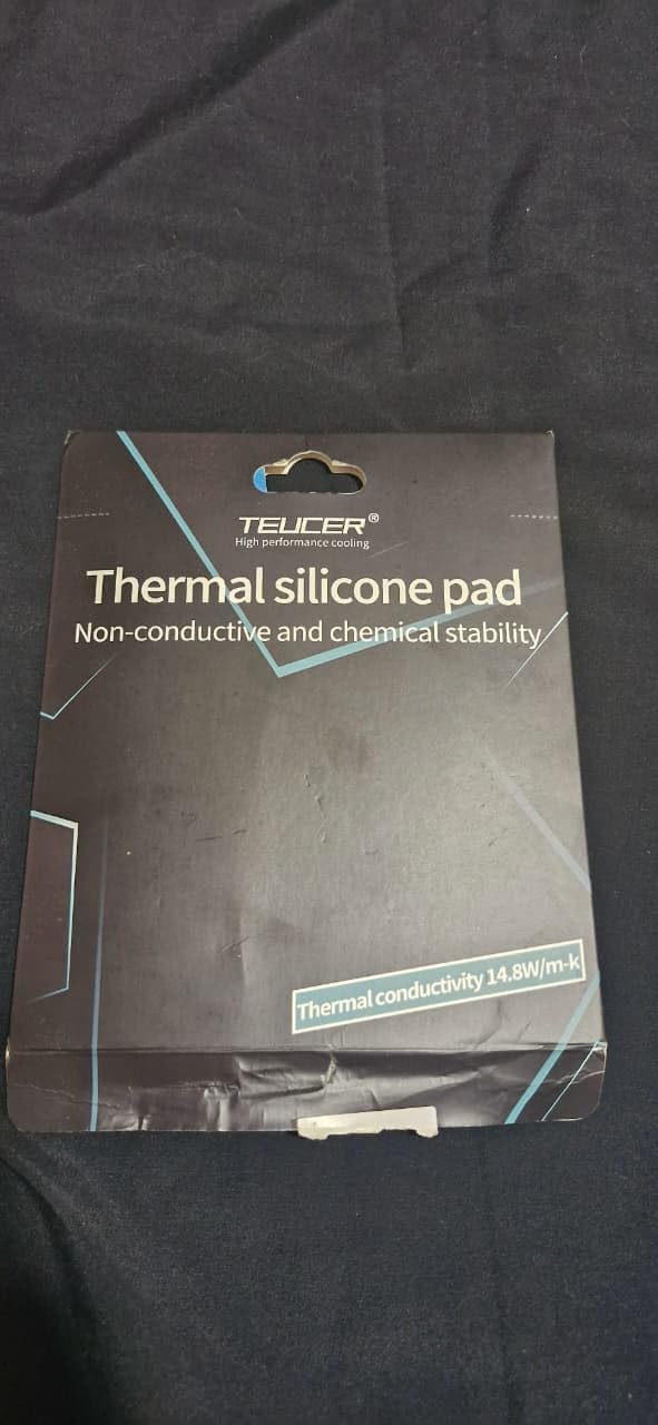 Thermal Pad 14.8 W/mK, 120x120x1.5mm, Non Conductive, High Temp Resistance, Silicone, For Laptop, GPU, CPU, LED Cooler customer photo 1