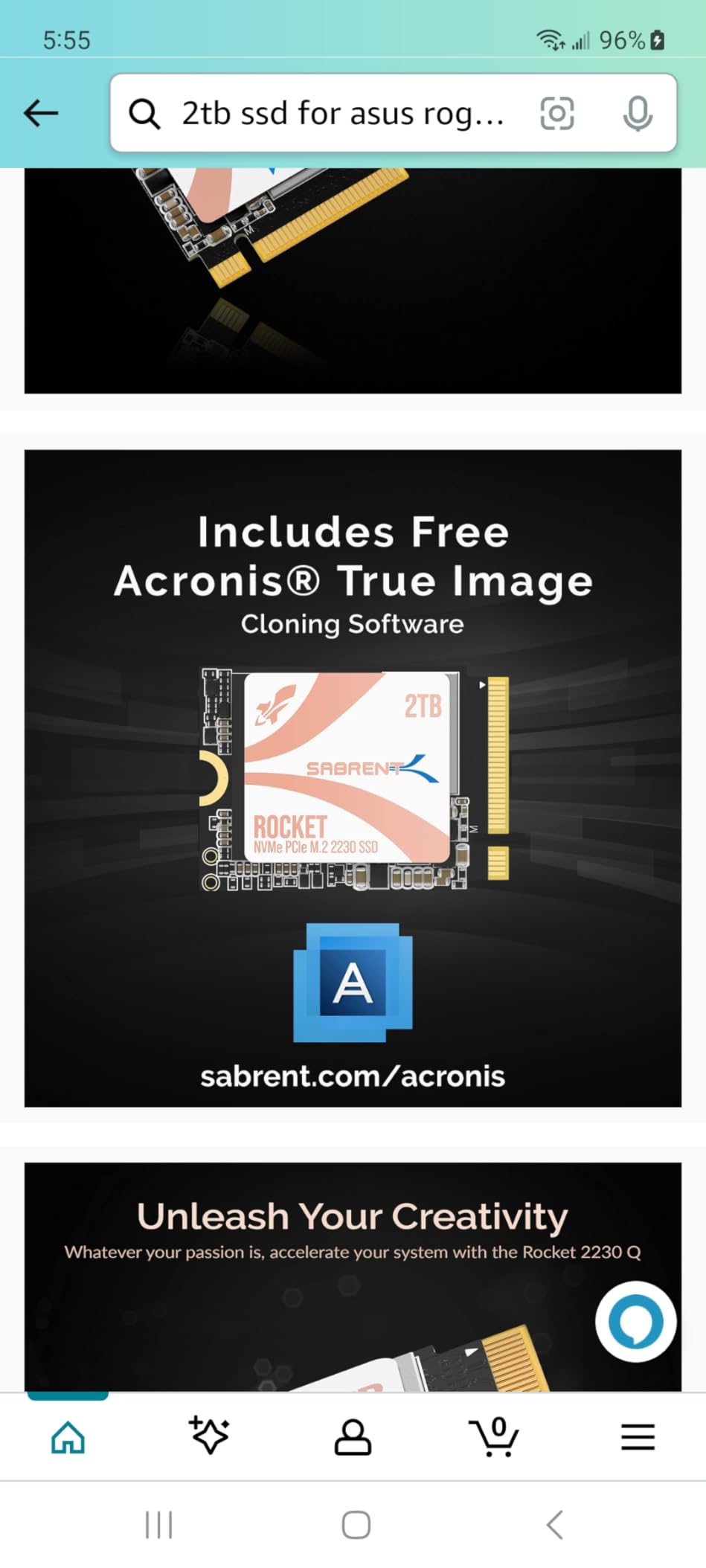 SABRENT Rocket Q4 2230 NVMe SSD 2TB - PCIe Gen4 M.2 Internal SSD for Steam Deck, ROG Ally, Surface Pro, Mini PCs - DRAM-Less QLC, Up to 5GB/s, Single-Sided, Compact Form Factor [SB-213Q-2TB] customer photo 1