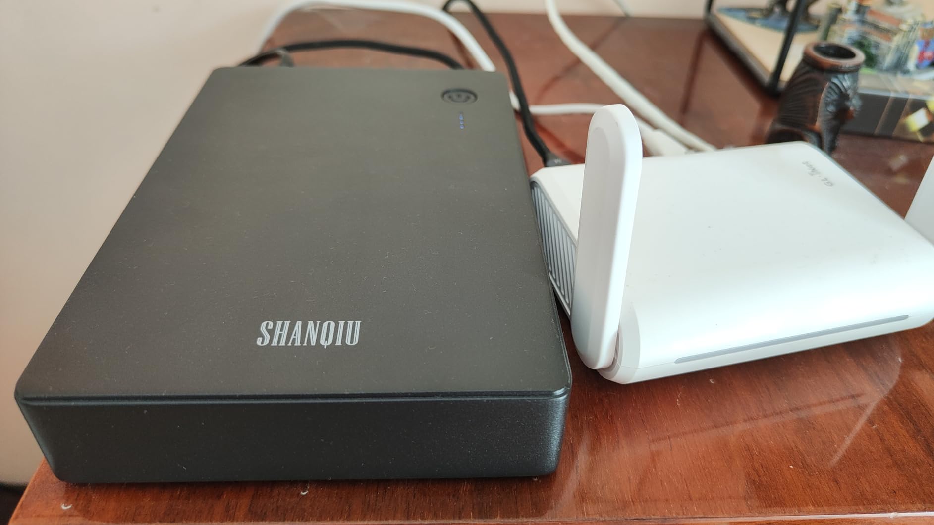 Mini UPS Battery Backup for Router, Modem, Security Camera | Small Uninterruptible Power Supply with Input AC Output USB 5V DC 5V 9V 12V 3A 5A (74Wh) customer photo 1