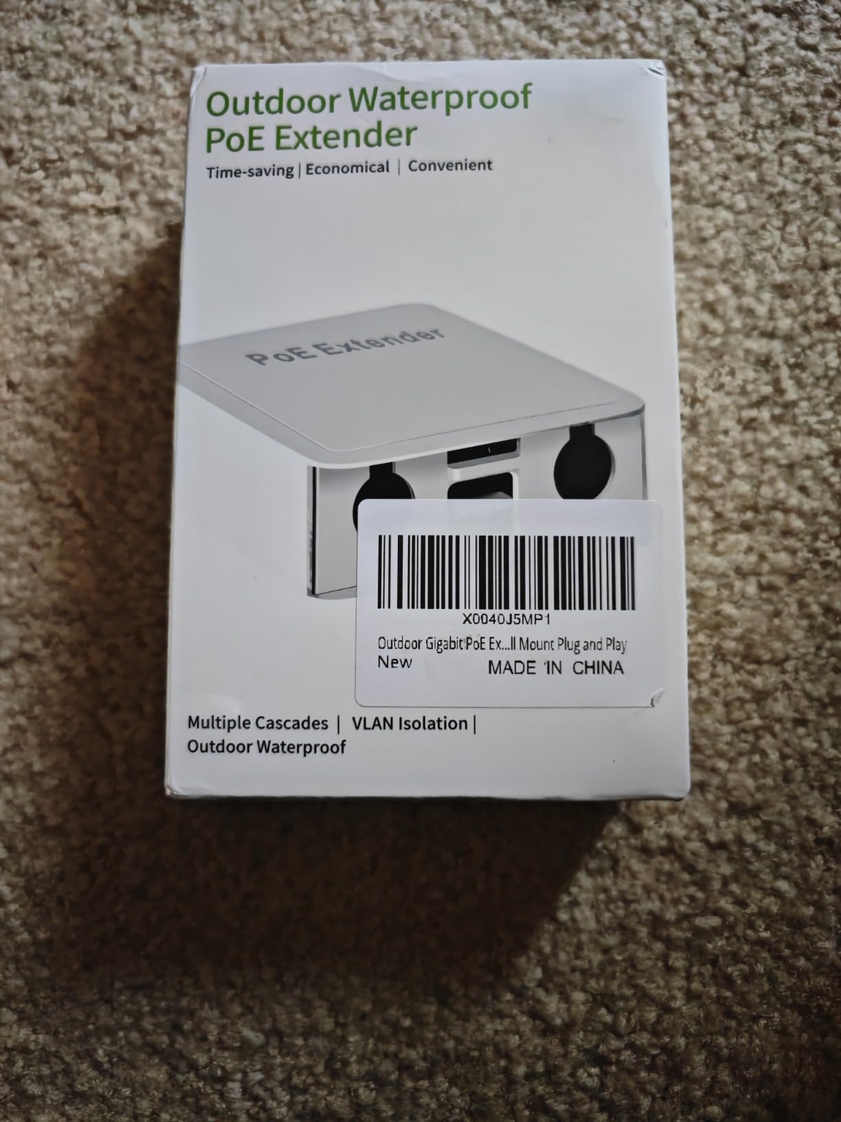 Outdoor Gigabit PoE Extender, 5 Port PoE Repeater, 90W in 60W Out Switch, Waterproof, Vlan, IEEE802.3af/at/bt Extend Additional 100m(328ft), 10/100/1000Mbps, Wall Mount Plug and Play customer photo 2