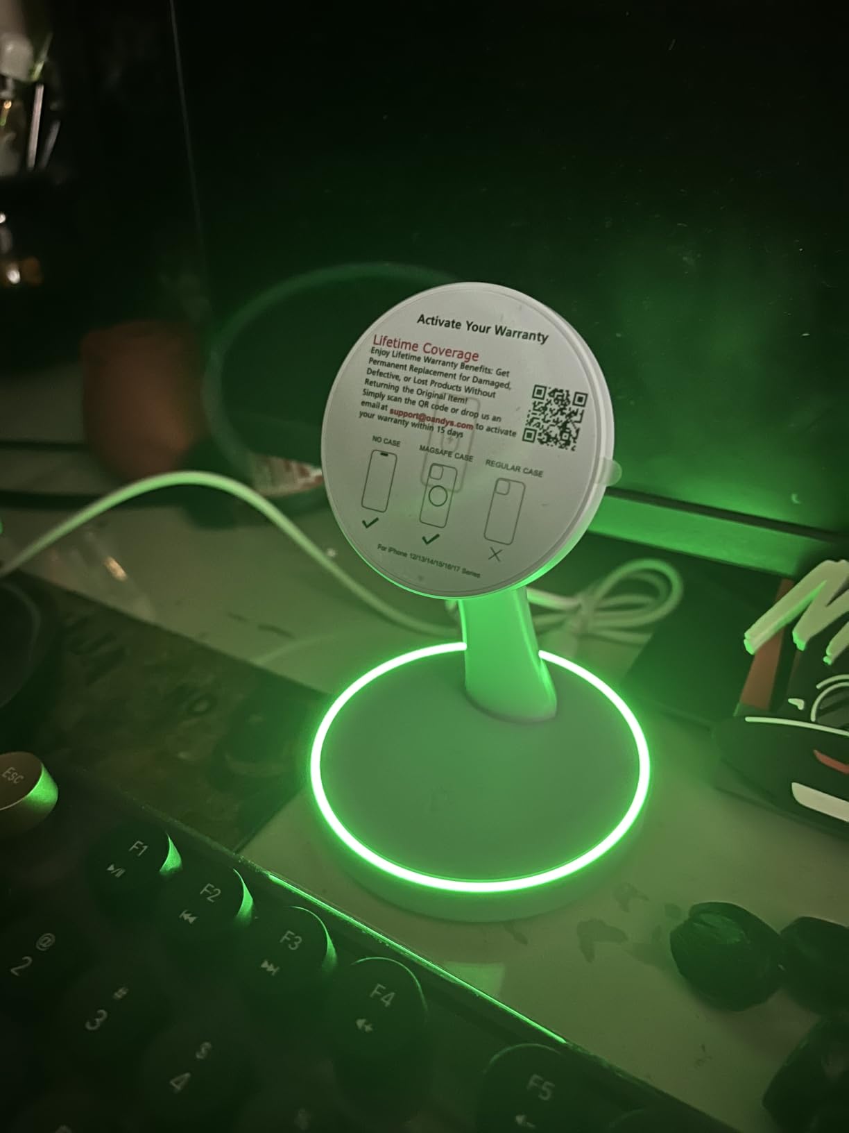 Magnetic Wireless Charger Stand 15W Fast Mag-Safe Charger for iPhone 17/17 Pro/17 Air/17 Pro Max 16/15/14/13/12 Series Magnet Wireless Charging Station/Pad with Sleep-Friendly Light for AirPods customer photo 1