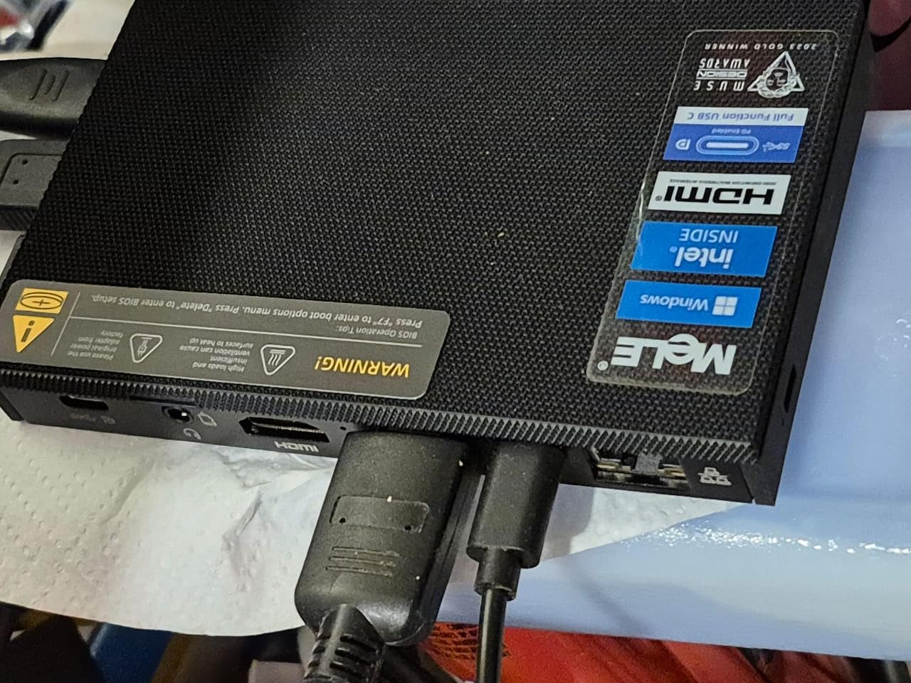 MeLE SE-Grade Quieter 4C N100 Fanless Mini PC 16GB DDR4 512GB NVMe SSD | Dual HDMI+USB-C 4K Triple Display|WiFi 5 BT5.1|0dB Silent|Auto Power On WoL|VESA Mount|Industrial Business Astrophotography customer photo 1