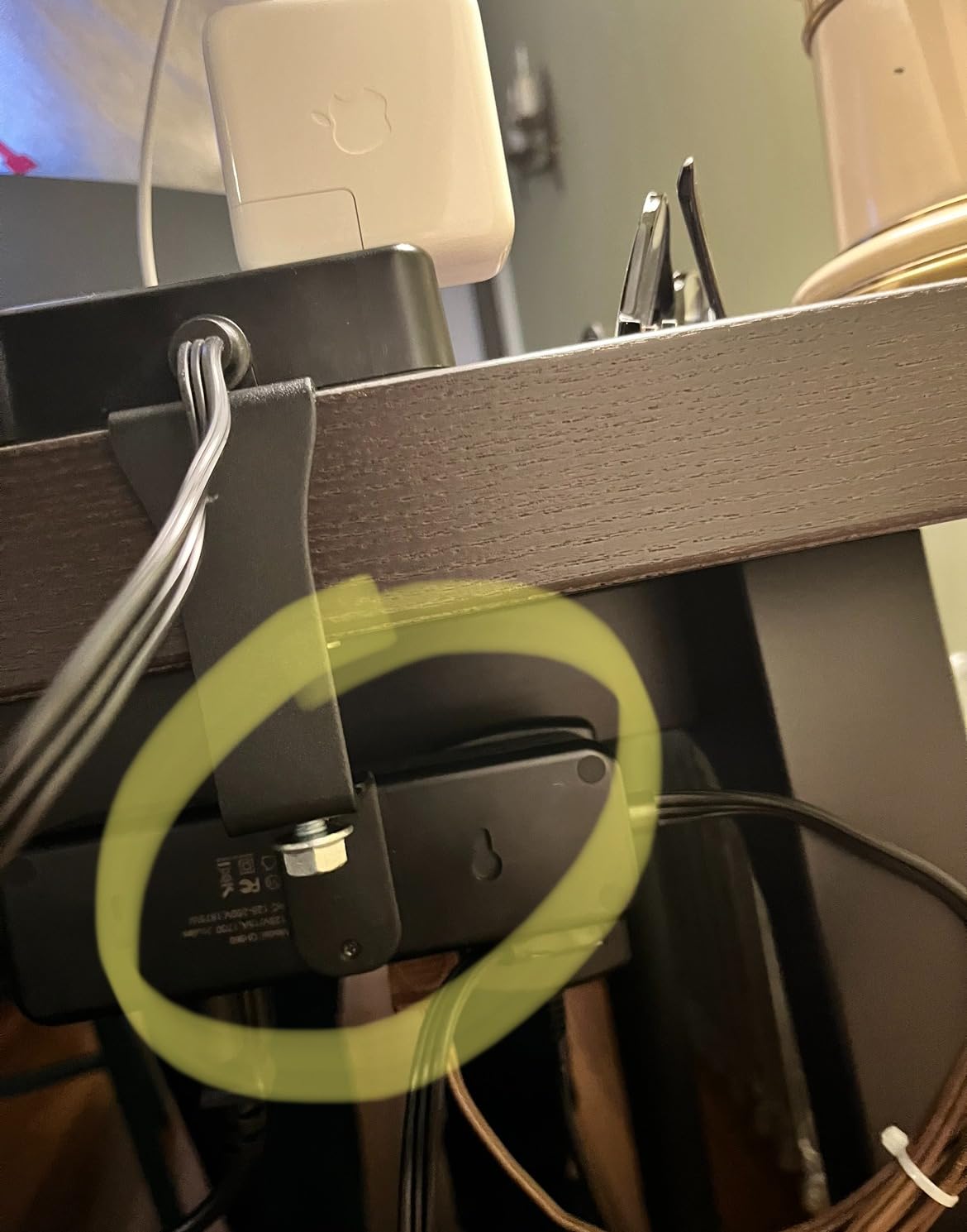 HOPOW Dual Layer Desk Clamp Power Strip, 13 Outlets 4 USB, 10FT Cord, Black | 1875/15A, Under Desk Surge Protector (1700J), Wide Spaced, Desktop Edge Mount for Office Home Workshop Gaming customer photo 1