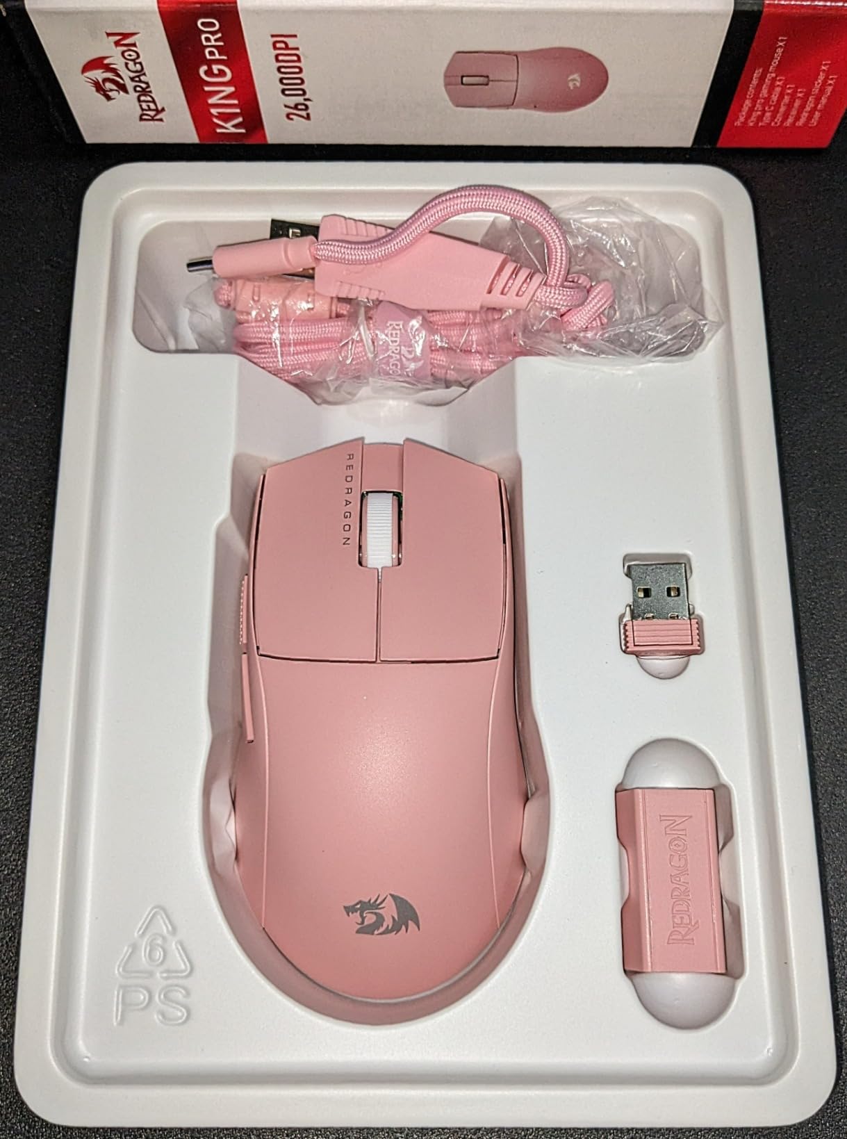 Redragon M916 Wireless 55G Ultra-Light Gaming Mouse 26K DPI Remapping Keys | Cable-Free 0 Delay, Dedicated for FPS Gamers, Redefine Keybinding Macro, Ergonomic Grip Body Comfort customer photo 2