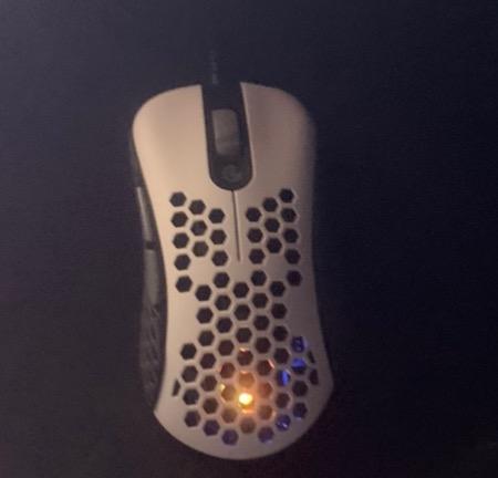 Gwolves Skoll Mini SK-S Black 50g Ultralight Weight Honeycomb Design Ergonomic Gaming Mouse with 3389 Sensor - PTFE Skates - 16,000DPI - Detachable Cable (Black) (Small) customer photo 1