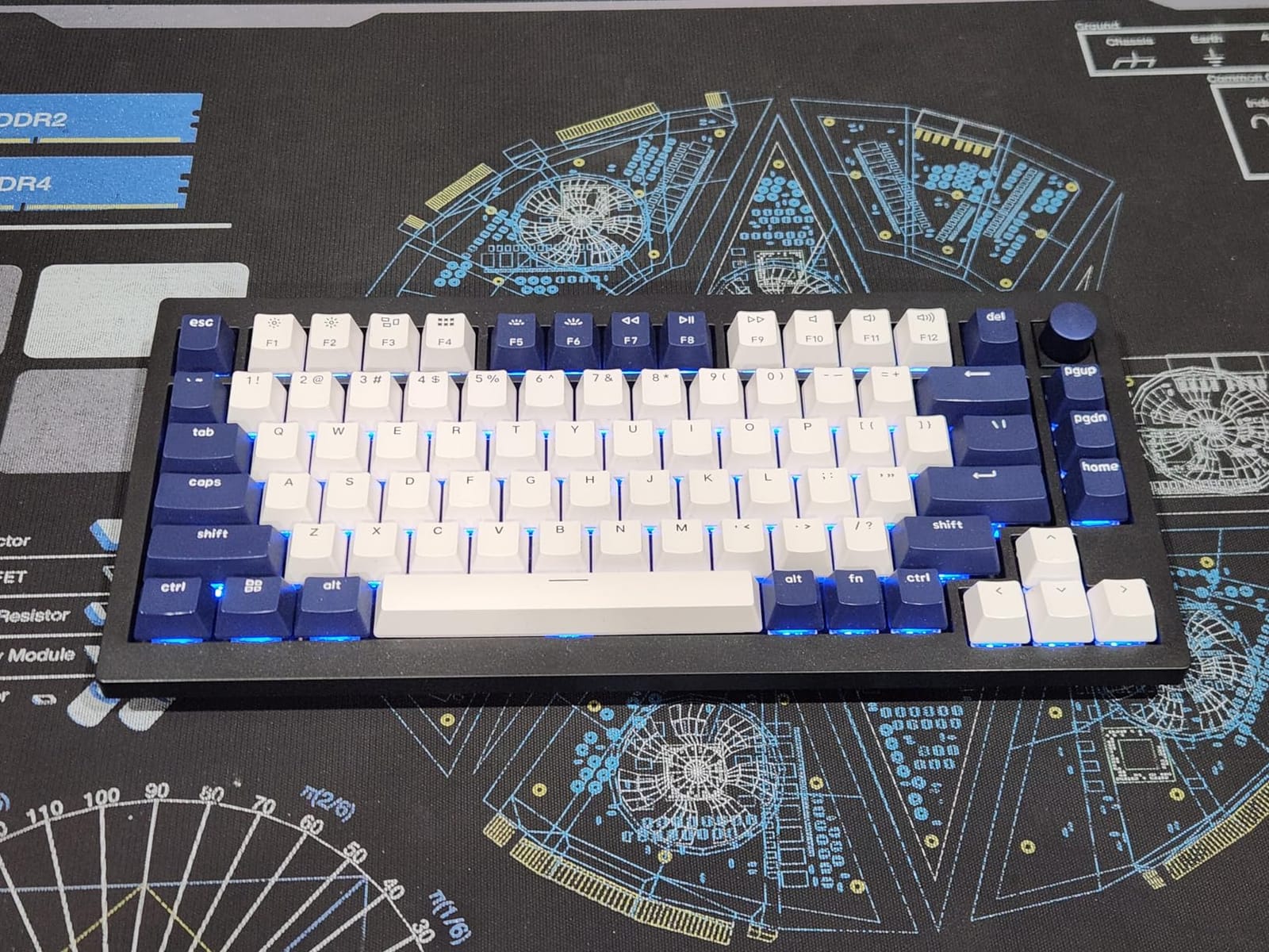 Keychron V1 Max QMK Wireless Mechanical Keyboard, 75% Layout Custom Knob | 2.4 GHz/Bluetooth 5.1/USB-C Wired, Hot-Swappable, Double-Shot PBT Keycaps, Gasket Mount, South-Facing RGB, Mac/Windows/Linux customer photo 2
