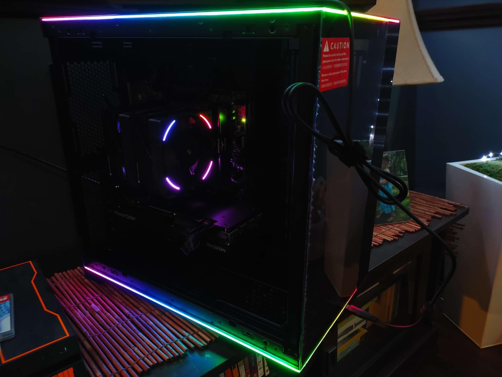 Lian Li O11D EVO RGB Case - Black | ARGB lighting strips, Up to 420mm radiator, Cable management, Front and side tempered glass panels, Reversible chassis customer photo 2