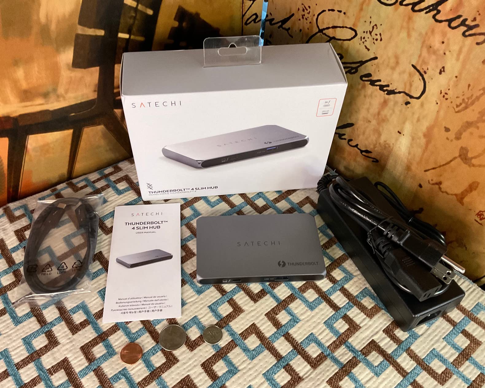 Satechi Thunderbolt 4 Slim Hub Pro, Docking Station, 100W USB-C Charging | Single 8K or dual 4K display, 4 Thunderbolt ports, USB 3.2 Gen2, for Mac, Windows, MacBook Air/Pro, Dell, Surface, Lenovo customer photo 1