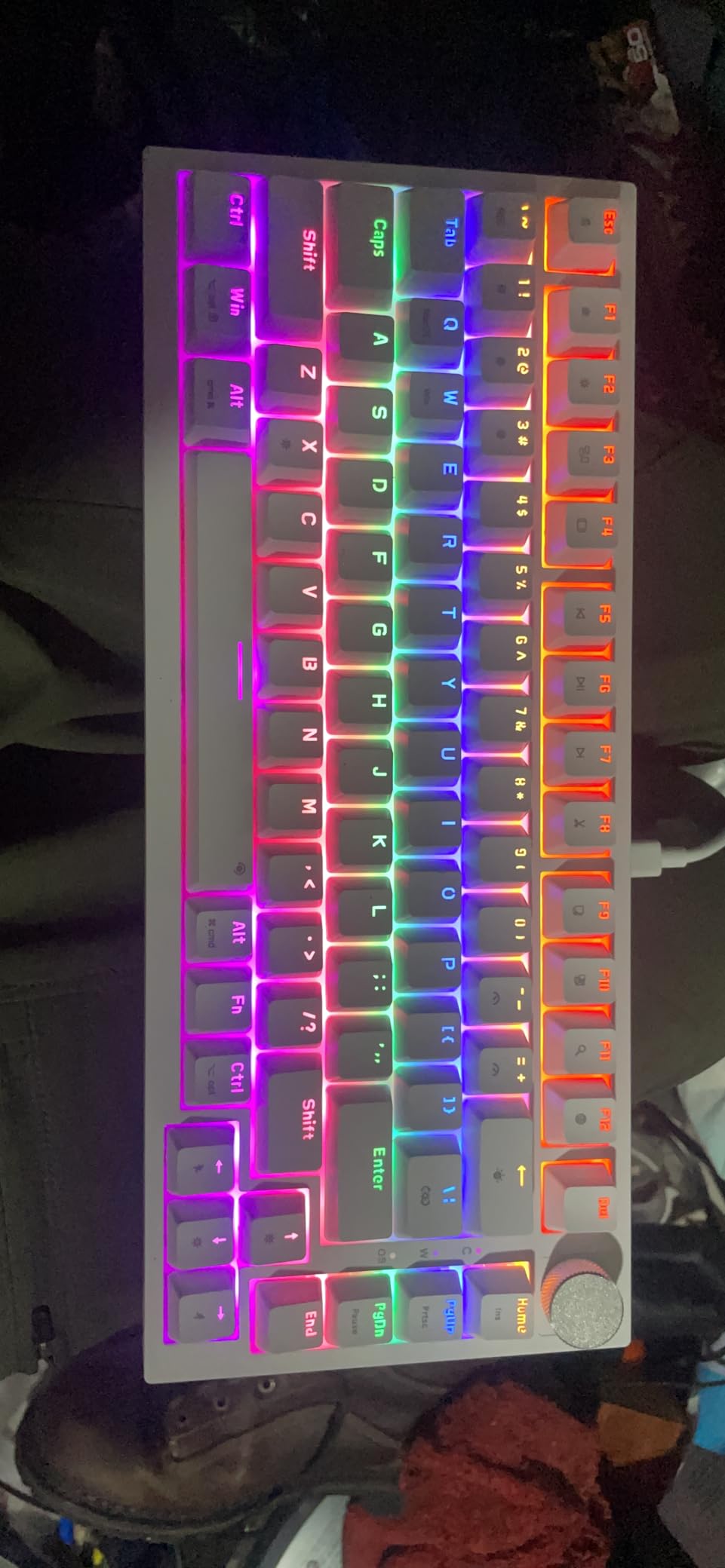 Newmen GM326 Mechanical Keyboard, 75% Percent Gaming Keyboard, Wired, Backlit, Hot Swappable, Compact, Mini, Black, PC Keyboards, Knob, Red Switch customer photo 1