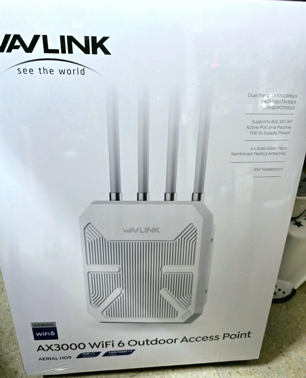 WAVLINK 2026 AX3000 WiFi 6 Outdoor WiFi Extender, Long-Range Outdoor WiFi | Dual Band, 600mW, IP67 Waterproof, Support Up to 256 Connected Devices, Compatible with Starlink, Ideal for Farm & Campsite customer photo 1