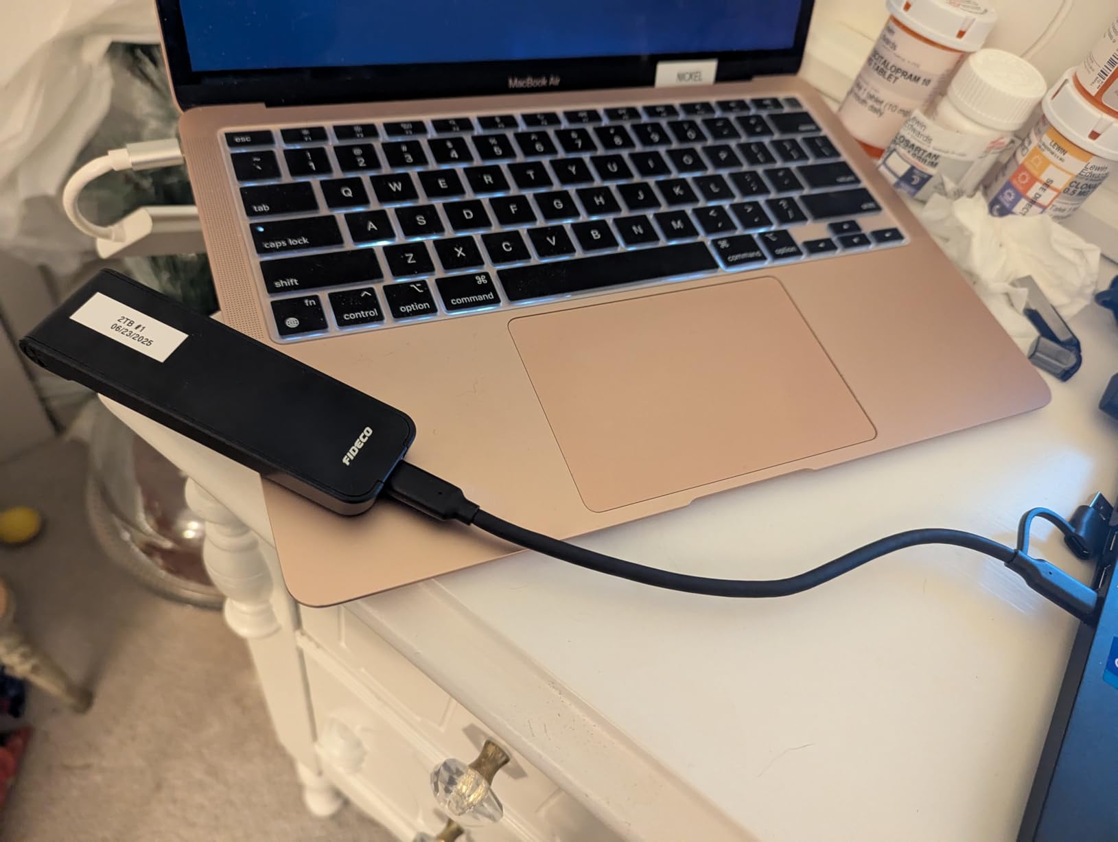 FIDECO M.2 NVMe SSD Enclosure, 10Gbps M.2 NVMe to USB Adapter, Tool-Free | NVMe SSD Reader and Adapter for M & M+B Key SSD, Support UASP and Trim, Plug and Play, Aluminum & ABS, Black customer photo 1