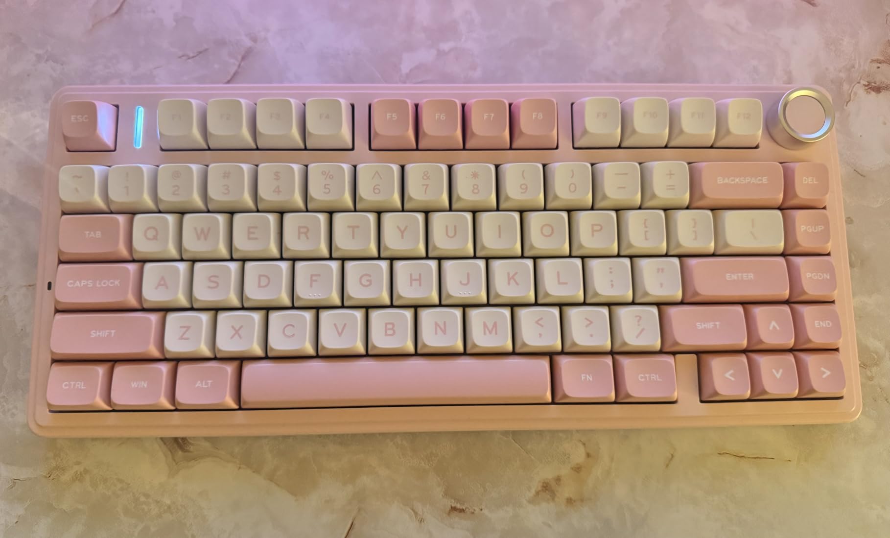 AULA F75 75% Wireless Mechanical Keyboard, Hot Swappable Creamy Keyboard, Pre-lubed Greywood Switches RGB Backlit Gaming Keyboards, 2.4GHz/Type-C/BT5.0 (Cool Black) customer photo 1