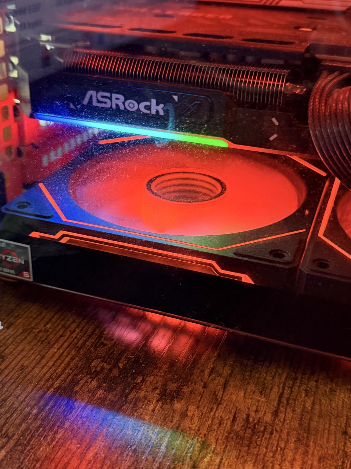 RGB Fans 120mm 5 Pack with Hub, ARGB 120mm PWM Fans, Forward, Black | 5pack PC Fans RGB With Fan Hub, Speed Control, PWM Control Fan for Computer Case and Liquid Cooling System customer photo 1